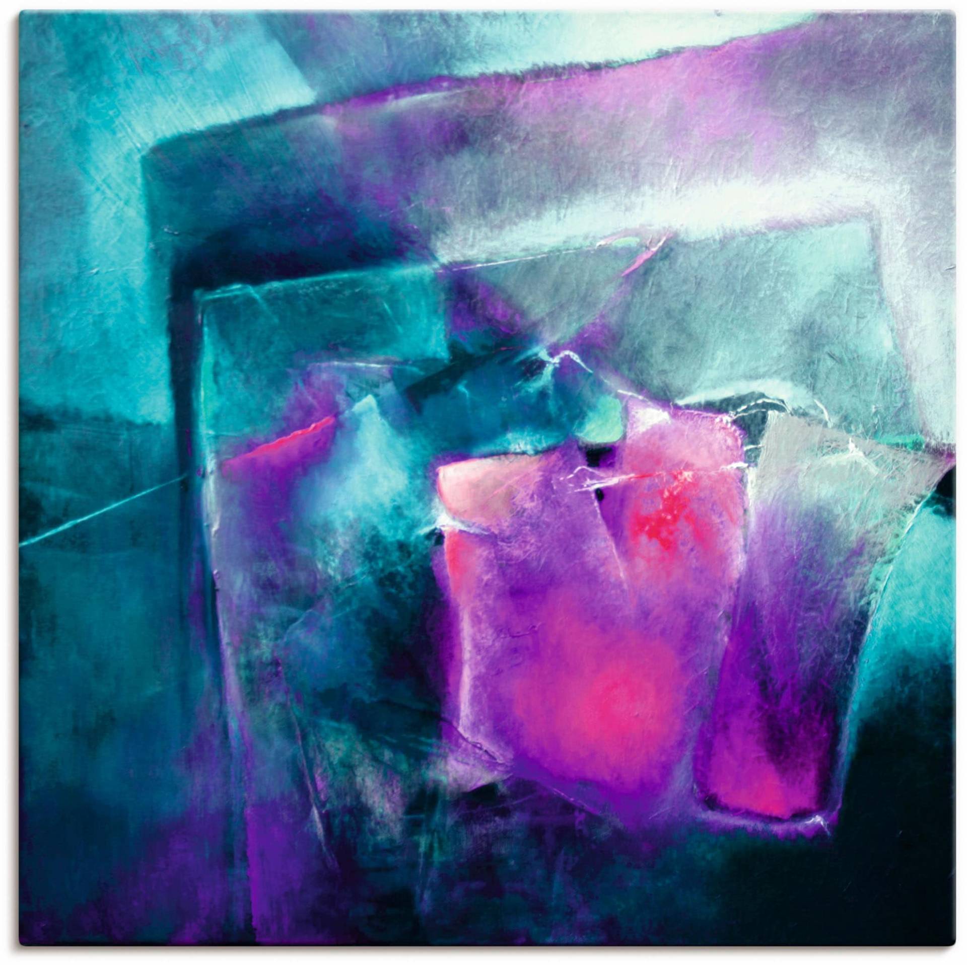 Artland Leinwandbild »Türkis und Magenta II«, Muster, (1 St.) von Artland