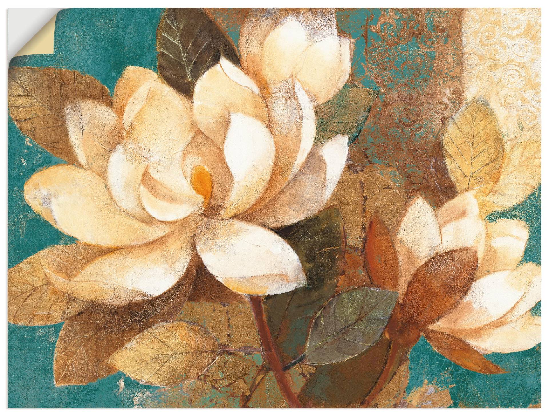 Artland Wandbild »Türkise Magnolien«, Blumen, (1 St.) von Artland