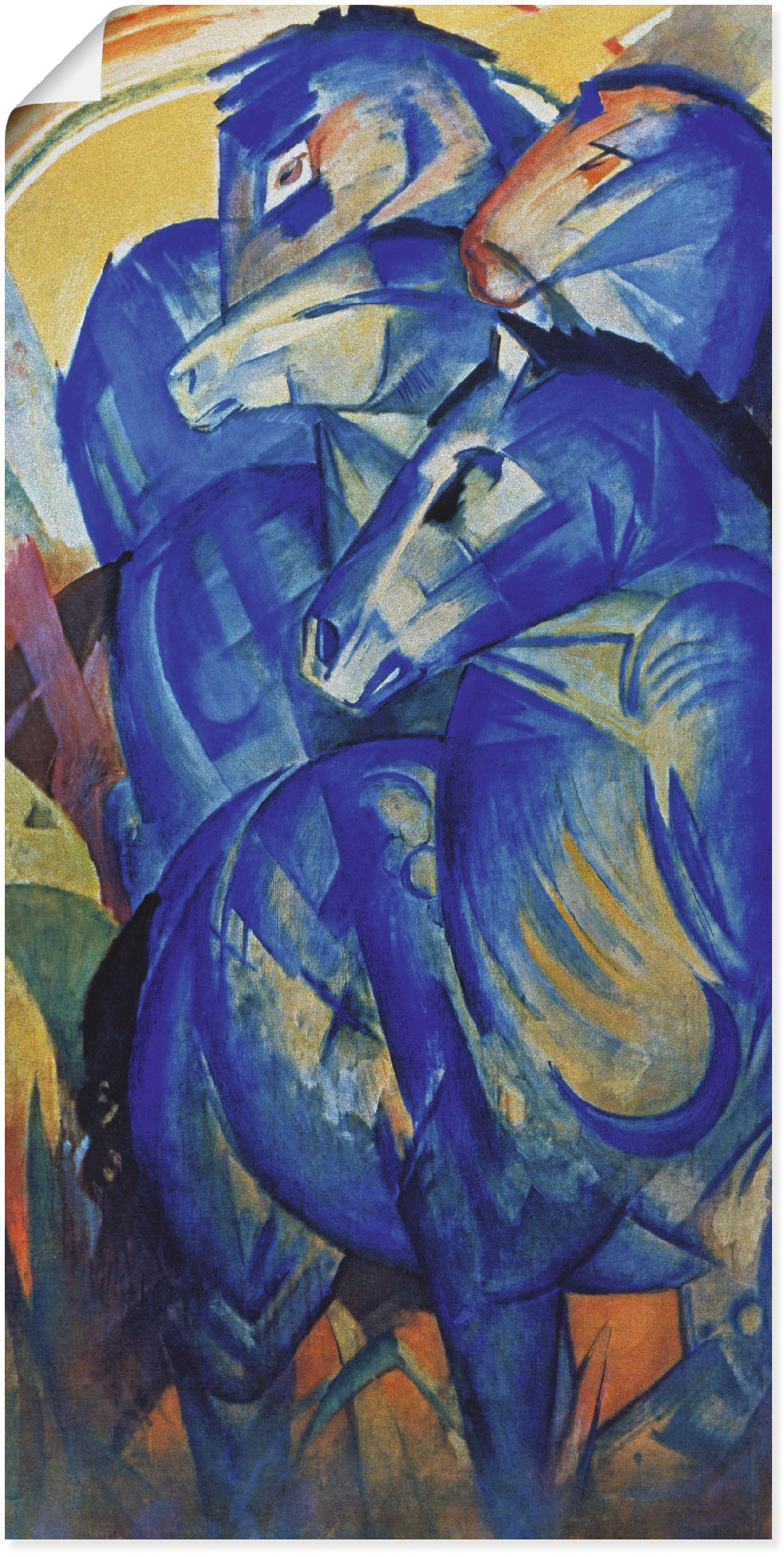 Artland Wandbild »Turm der blauen Pferde. 1913«, Haustiere, (1 St.) von Artland