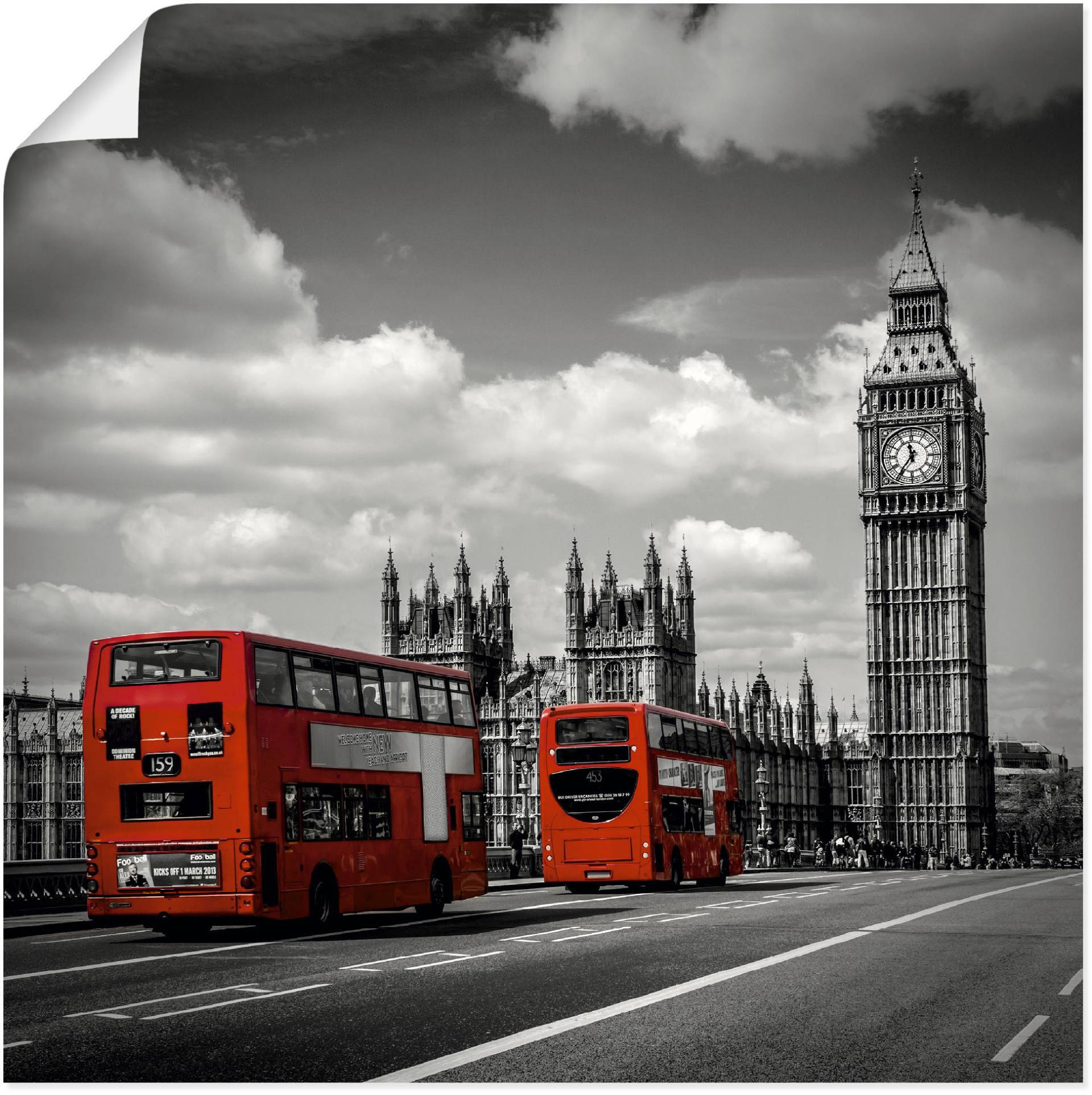 Artland Wandbild »Typisch London«, London, (1 St.), als Leinwandbild, Poster, Wandaufkleber in verschied. Grössen von Artland