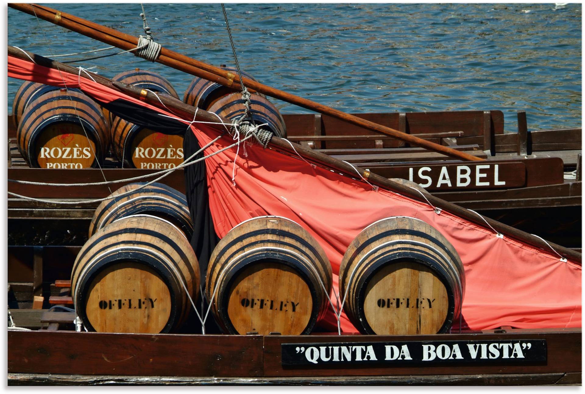 Artland Wandbild »Typisches Portwein Transportboot Douro«, (1 Stück), in vielen Grössen & Produktarten - Alubild / Outdoorbild für den Aussenbereich, Leinwandbild, Poster, Wandaufkleber / Wandtattoo auch für Badezimmer geeignet von Artland
