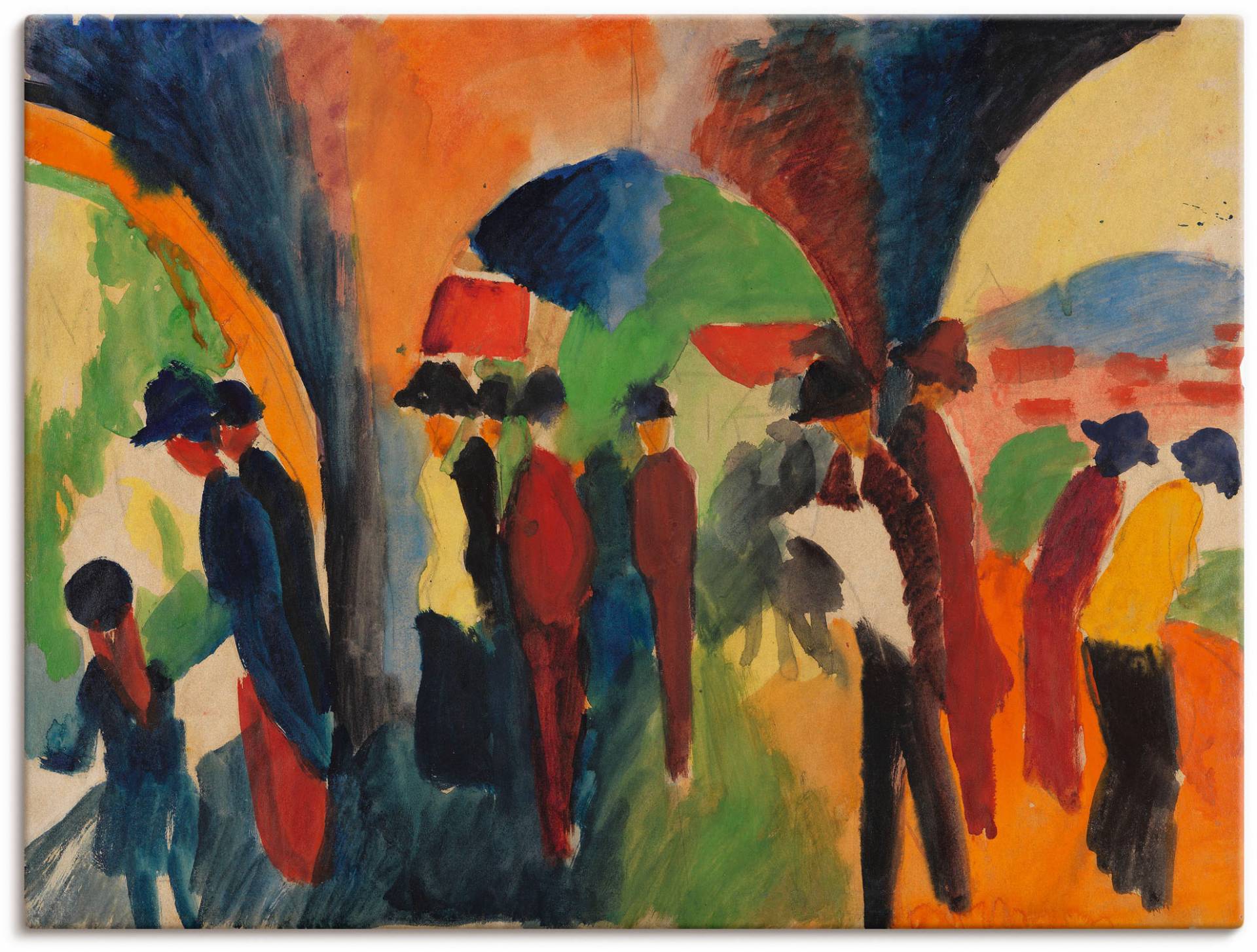 Artland Leinwandbild »Unter den Lauben von Thun«, Gruppen & Familien, (1 St.), auf Keilrahmen gespannt von Artland