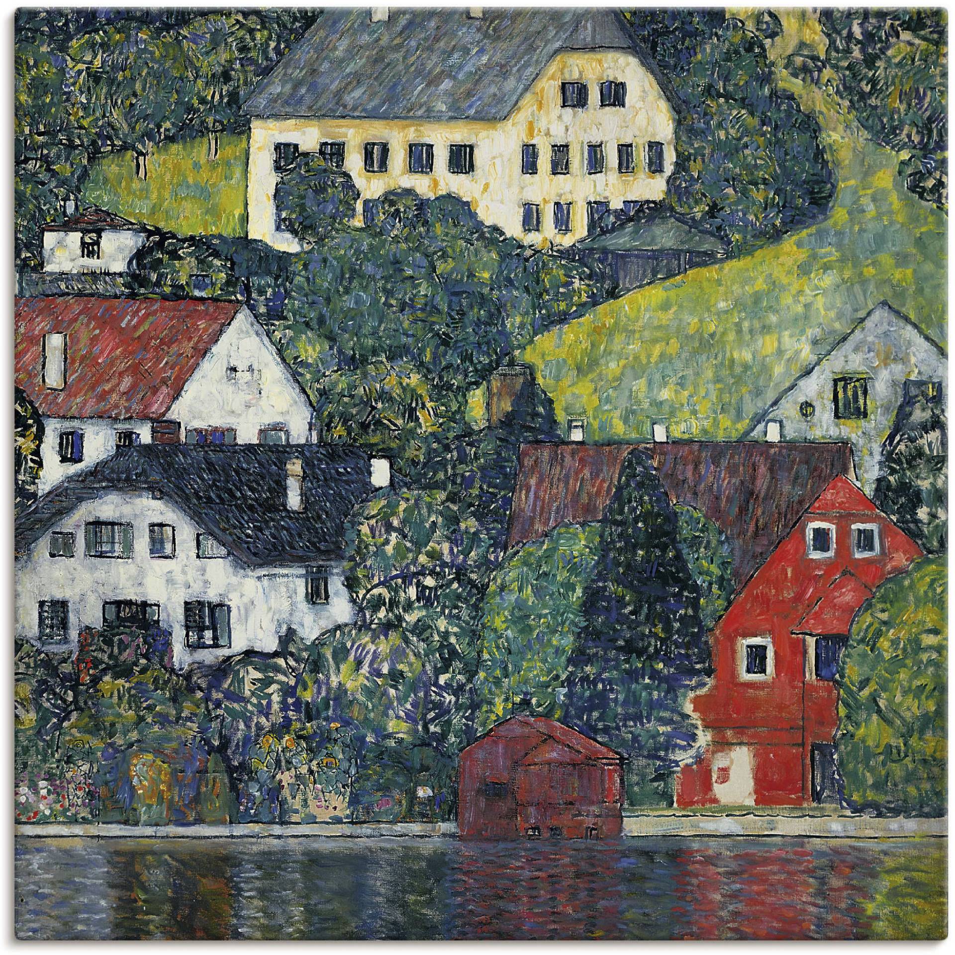Artland Wandbild »Unterach am Attersee. Um 1916«, Gewässer, (1 St.), als Leinwandbild, Poster in verschied. Grössen Artland Wandbild »Unterach am Attersee. Um 1916«, Gewässer, (1 St.), als Leinwandbild, Poster in verschied. Grössen von Artland