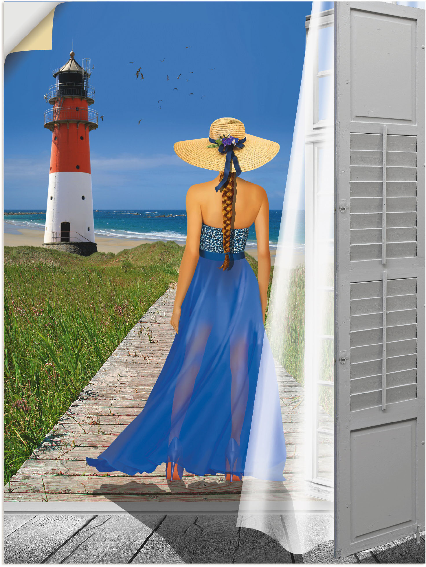 Artland Wandbild »Urlaub am Meer«, Frau, (1 St.), als Poster, Wandaufkleber in verschied. Grössen Artland Wandbild »Urlaub am Meer«, Frau, (1 St.), als Poster, Wandaufkleber in verschied. Grössen von Artland