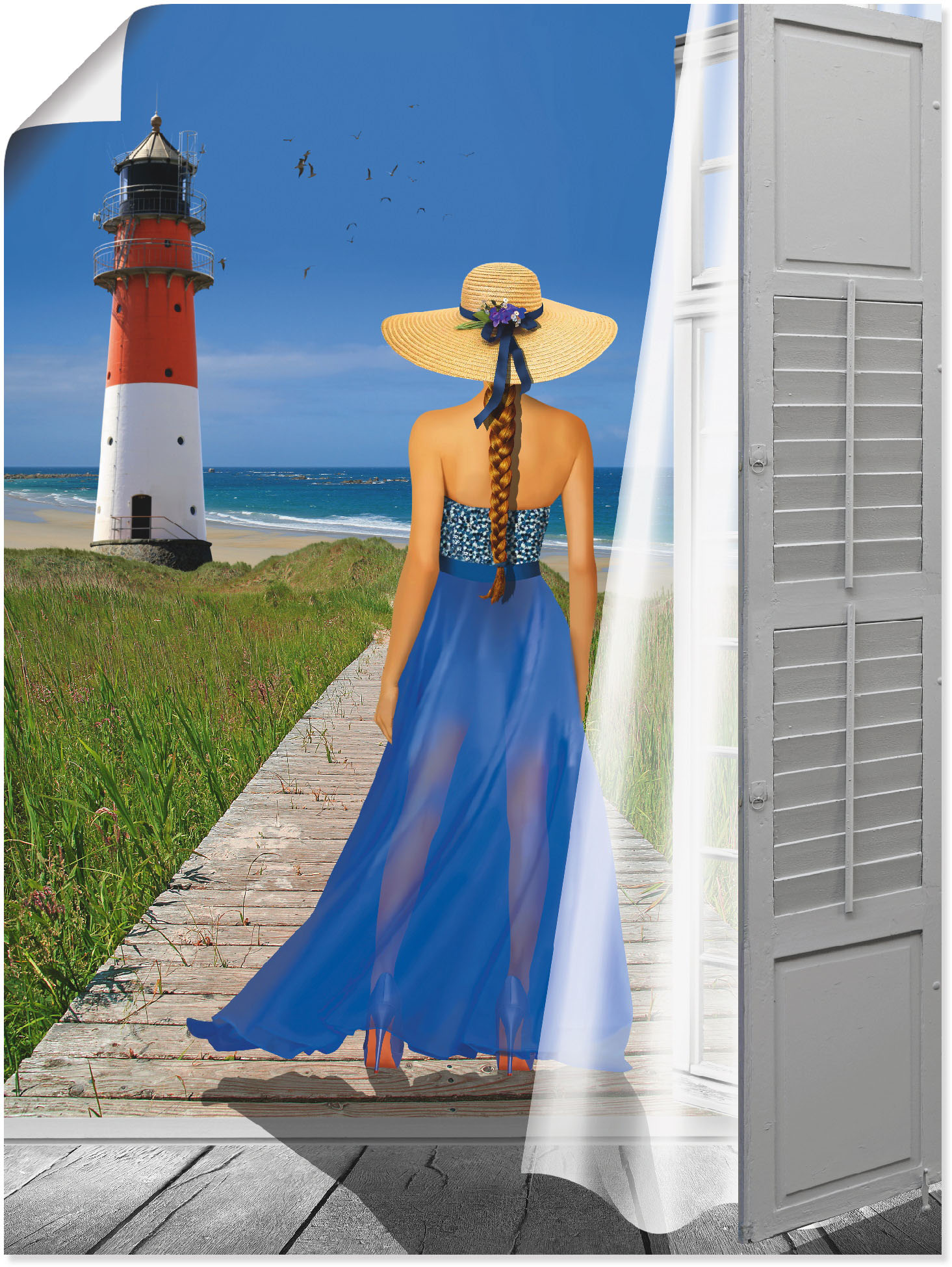 Artland Wandbild »Urlaub am Meer«, Frau, (1 St.), als Poster, Wandaufkleber in verschied. Grössen Artland Wandbild »Urlaub am Meer«, Frau, (1 St.), als Poster, Wandaufkleber in verschied. Grössen von Artland