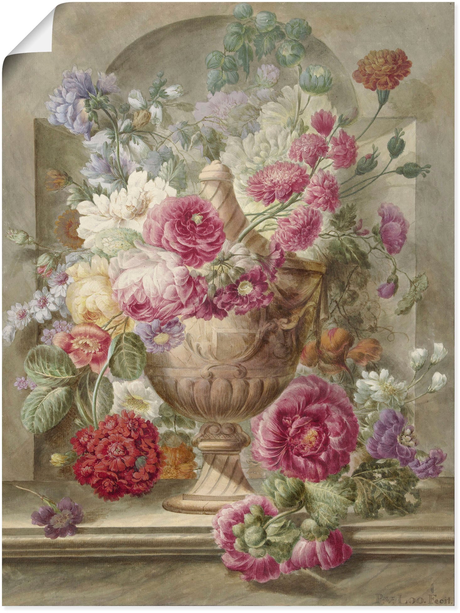 Artland Wandbild »Vase mit Blumen.«, Arrangements, (1 St.), als Leinwandbild, Poster, Wandaufkleber in verschied. Grössen von Artland