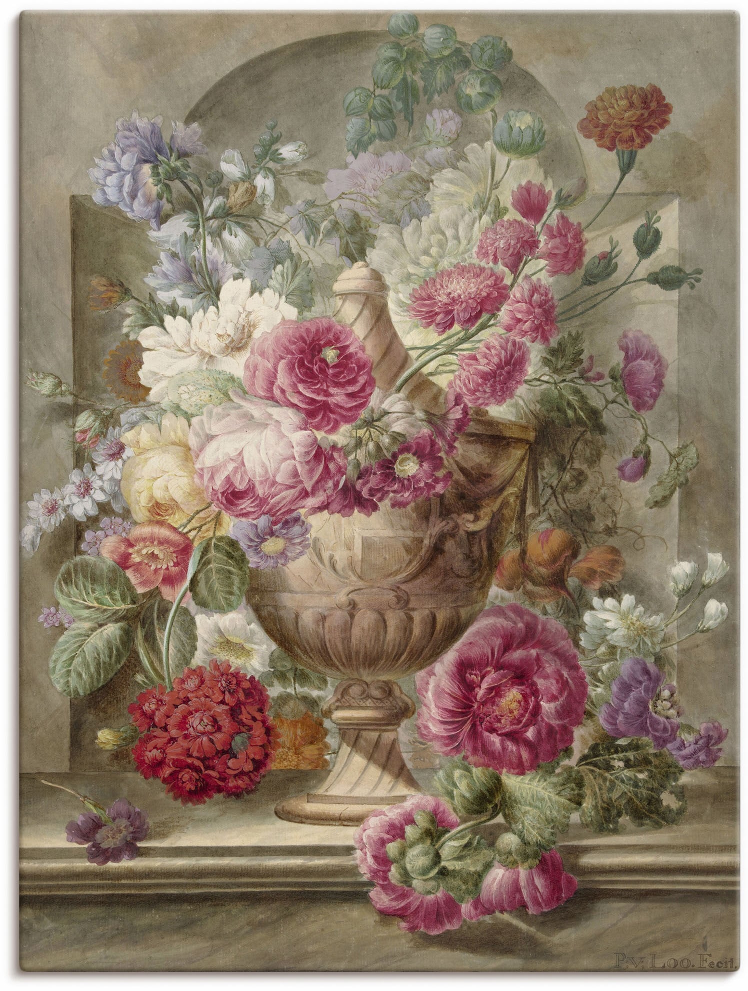 Artland Wandbild »Vase mit Blumen.«, Arrangements, (1 St.) von Artland