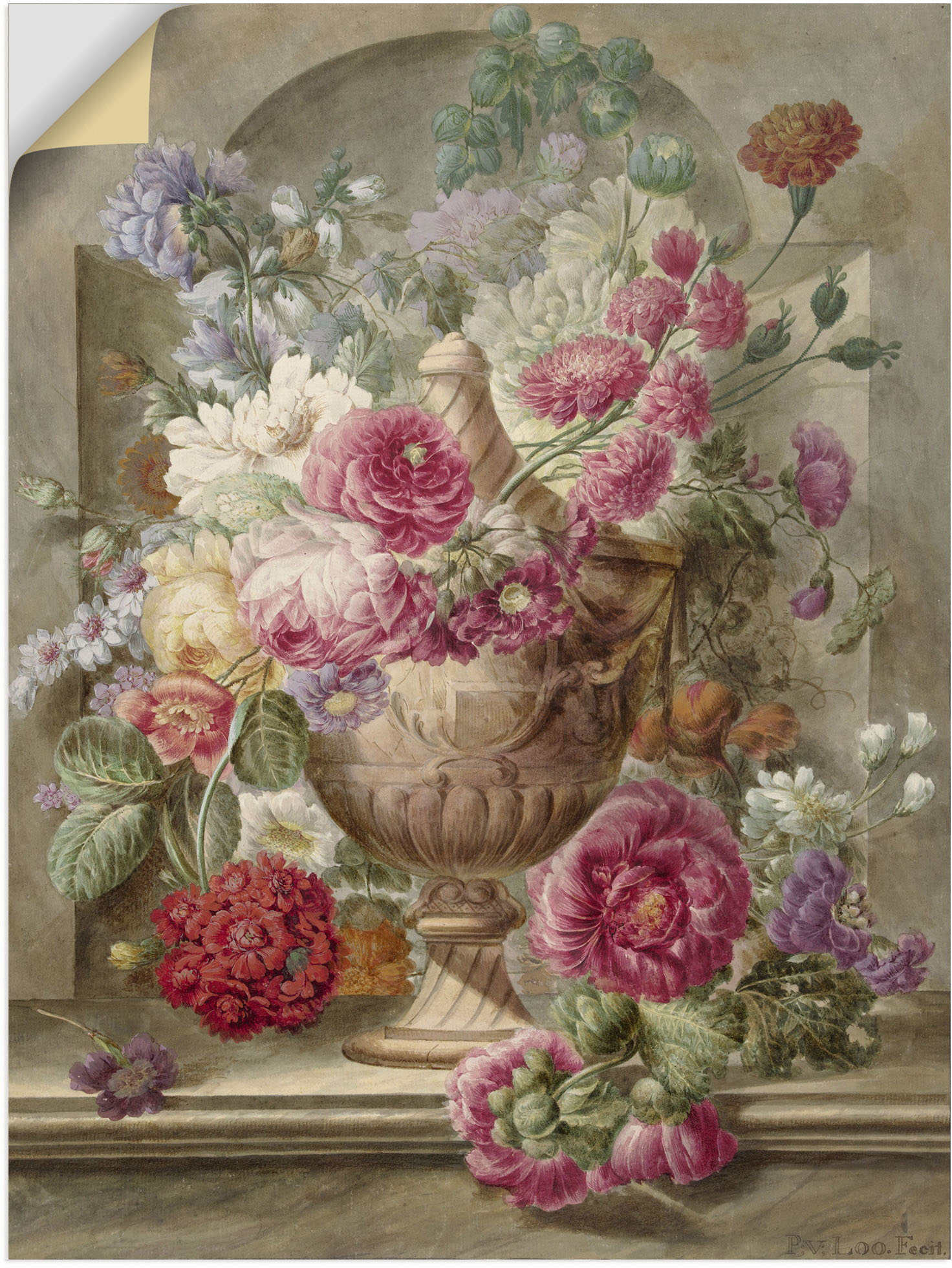 Artland Wandbild »Vase mit Blumen.«, Arrangements, (1 St.) von Artland