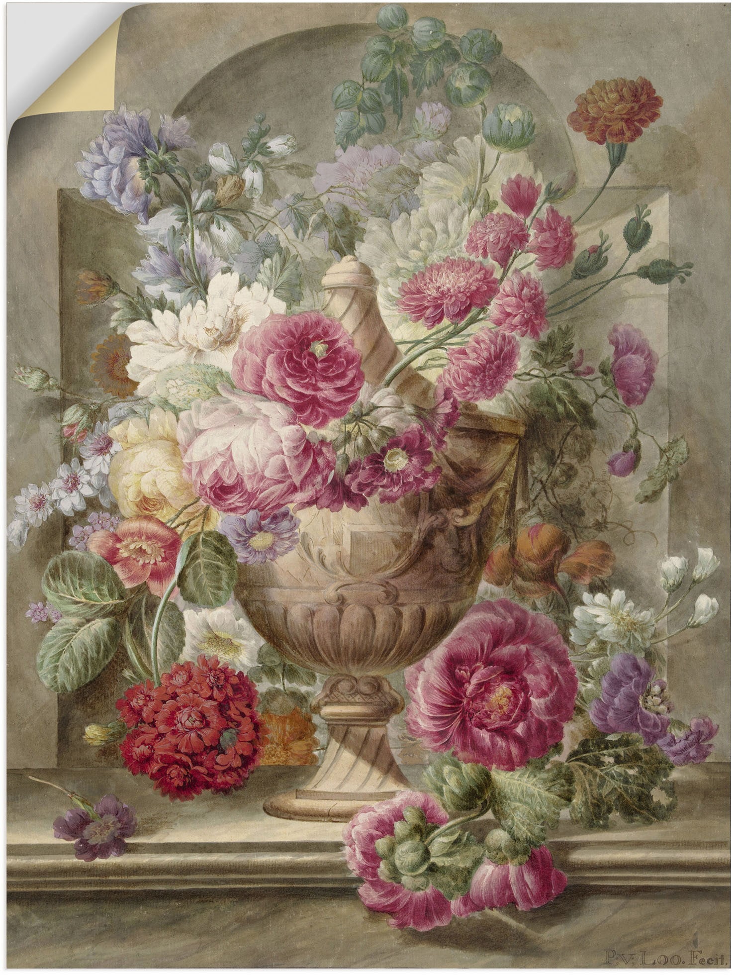 Artland Wandbild »Vase mit Blumen.«, Arrangements, (1 St.), als Leinwandbild, Poster, Wandaufkleber in verschied. Grössen von Artland