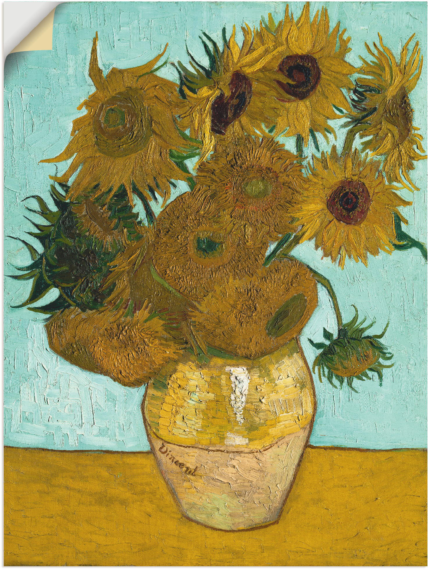 Artland Wandbild »Vase mit Sonnenblumen. 1888«, Blumen, (1 St.) von Artland