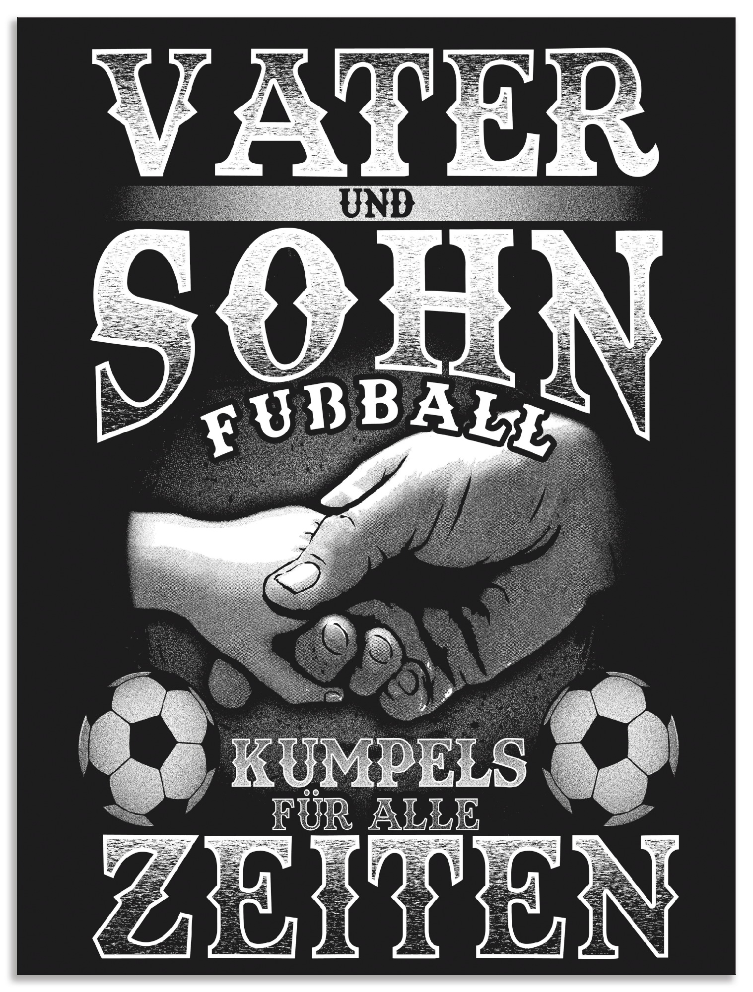 Artland Wandbild »Vater und Sohn Fussball Kumpels«, Sprüche & Texte, (1 St.) von Artland