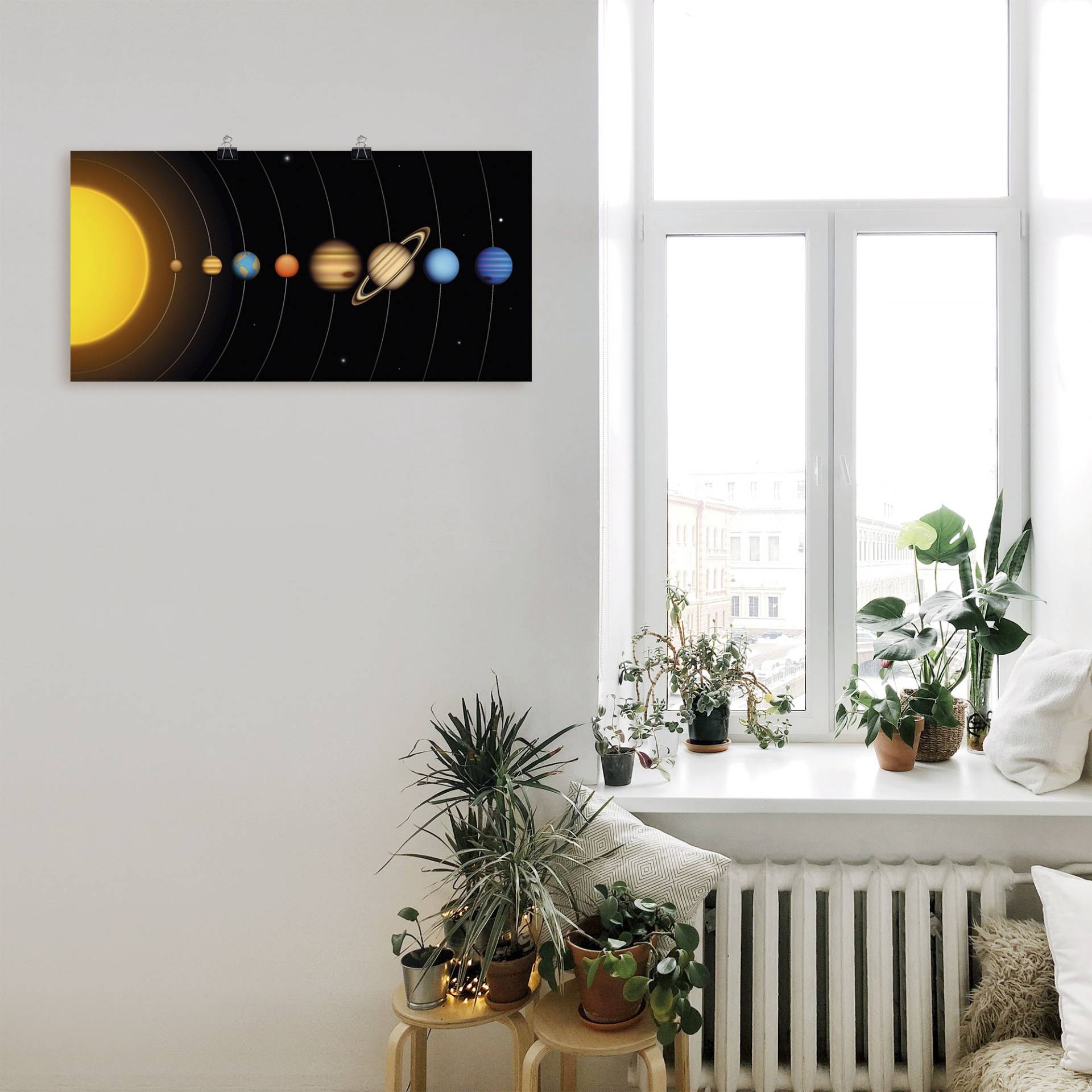 Artland Wandbild »Vector Sonnensystem mit Planeten«, Sonnensystem, (1 St.), als Alubild, Outdoorbild, Leinwandbild, Poster, Wandaufkleber Artland Wandbild »Vector Sonnensystem mit Planeten«, Sonnensystem, (1 St.), als Alubild, Outdoorbild, Leinwandbild, Poster, Wandaufkleber von Artland