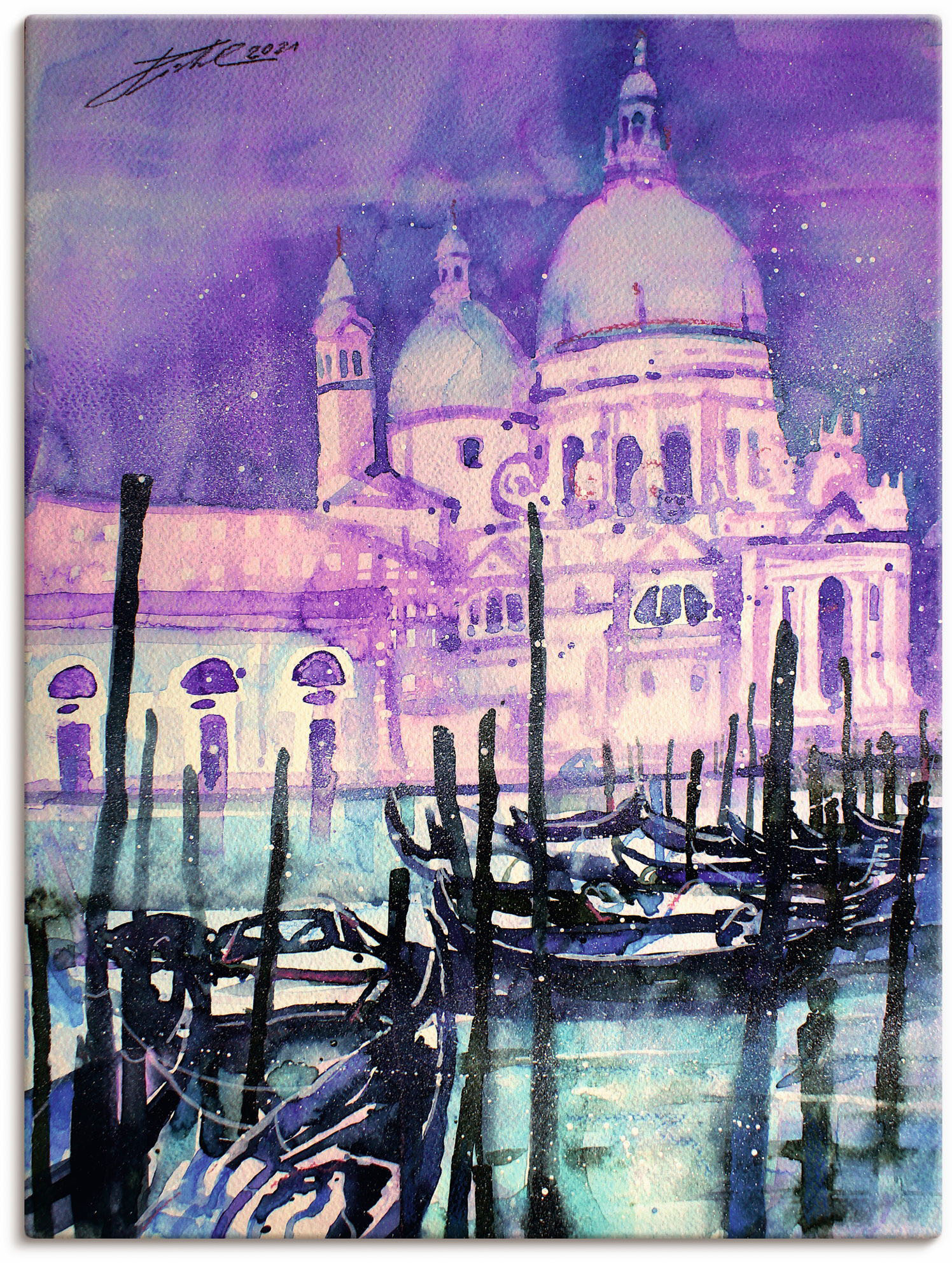 Artland Leinwandbild »Venedig, Santa Maria della Salute«, Venedig, (1 St.), auf Keilrahmen gespannt von Artland