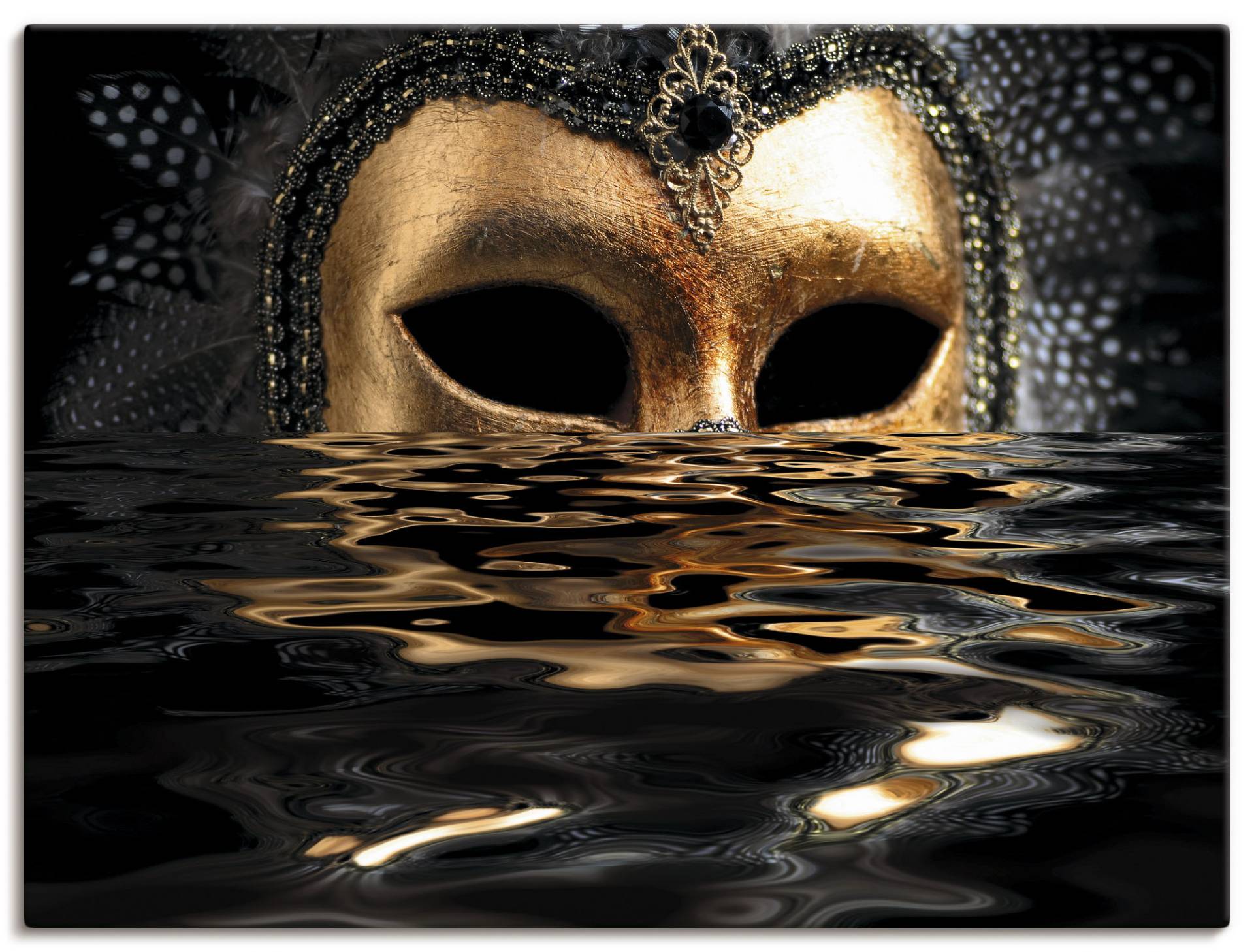 Artland Wandbild »Venezianische Maske mit Blattgold«, Karneval, (1 St.) von Artland