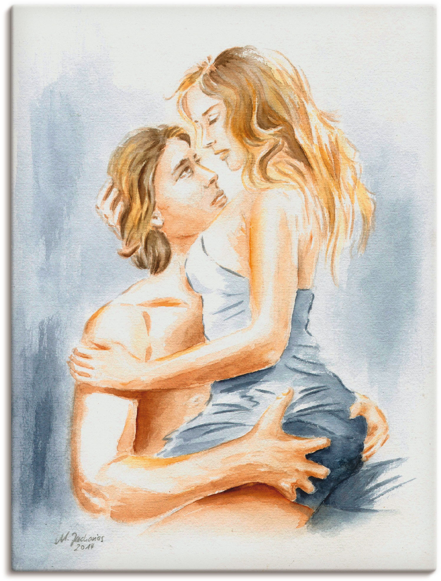 Artland Wandbild »Verliebtes Pärchen - erotisches Aquarell«, Paar, (1 St.), als Leinwandbild, Poster in verschied. Grössen Artland Wandbild »Verliebtes Pärchen - erotisches Aquarell«, Paar, (1 St.), als Leinwandbild, Poster in verschied. Grössen von Artland