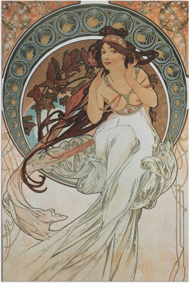 Artland Wandbild »Vier Künste: Die Musik. 1898«, Frau, (1 St.) von Artland