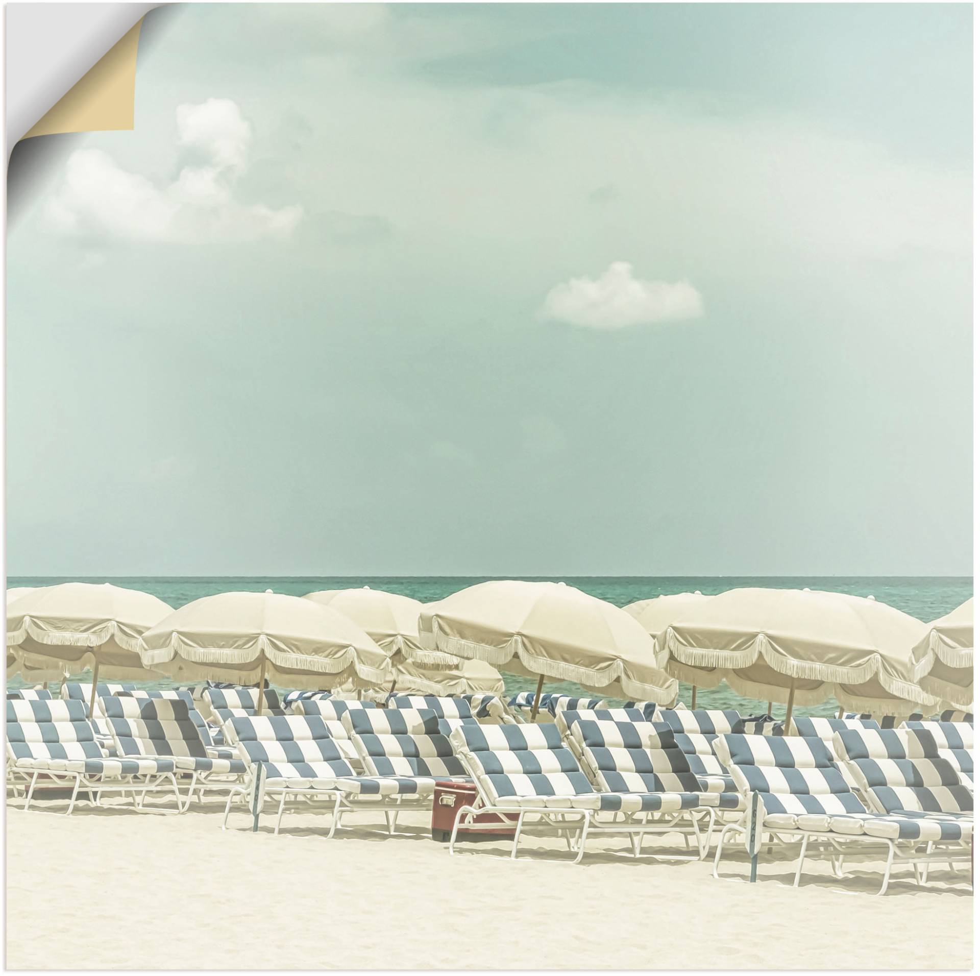 Artland Wandfolie »Vintage Strandidylle«, Strandbilder, (1 St.), selbstklebend von Artland