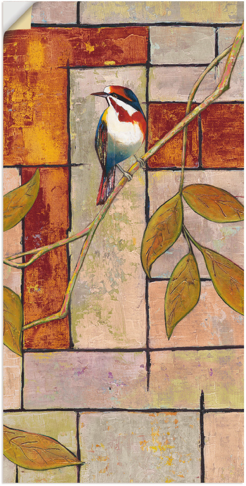 Artland Wandbild »Vogel auf einem Ast II«, Vögel, (1 St.) von Artland