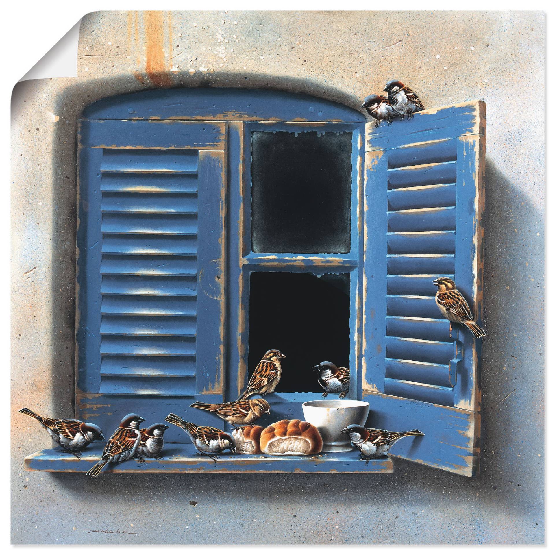 Artland Wandbild »Vogelbesuch II«, Fenster & Türen, (1 St.) von Artland