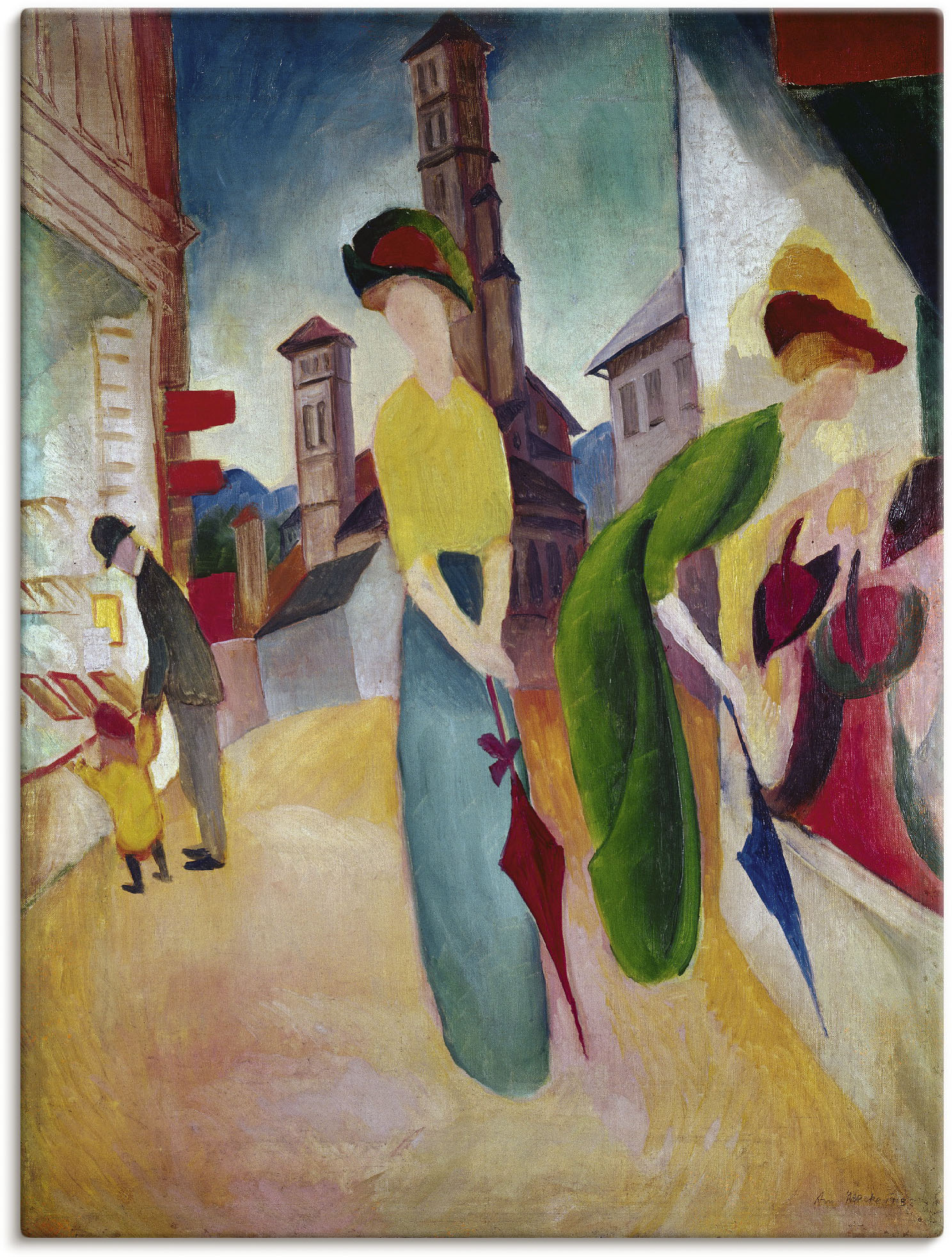 Artland Wandbild »Vorm Hutladen. 1913«, Frau, (1 St.), als Leinwandbild, Poster, Wandaufkleber in verschied. Grössen Artland Wandbild »Vorm Hutladen. 1913«, Frau, (1 St.), als Leinwandbild, Poster, Wandaufkleber in verschied. Grössen von Artland