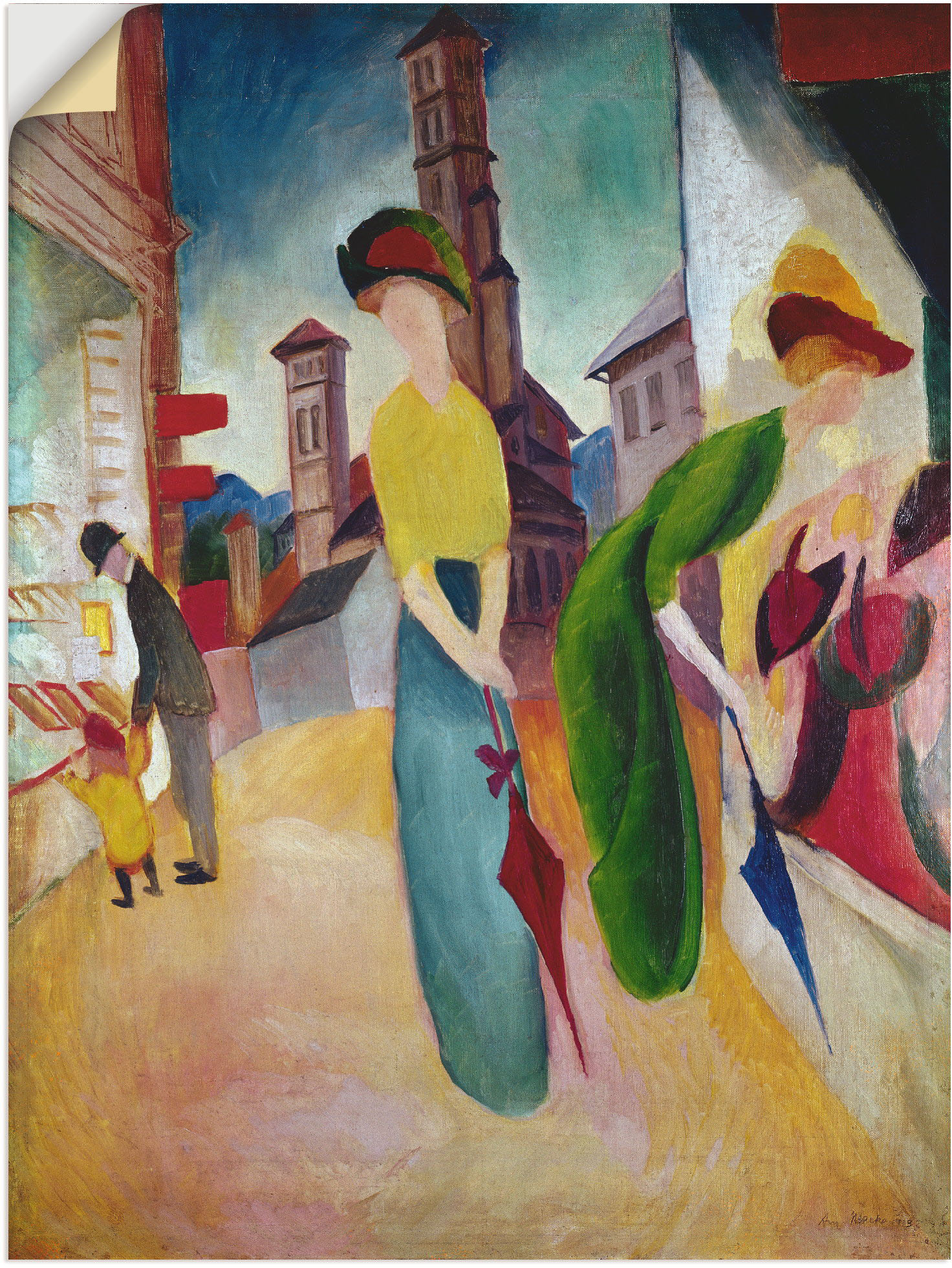 Artland Wandbild »Vorm Hutladen. 1913«, Frau, (1 St.), als Leinwandbild, Poster, Wandaufkleber in verschied. Grössen Artland Wandbild »Vorm Hutladen. 1913«, Frau, (1 St.), als Leinwandbild, Poster, Wandaufkleber in verschied. Grössen von Artland
