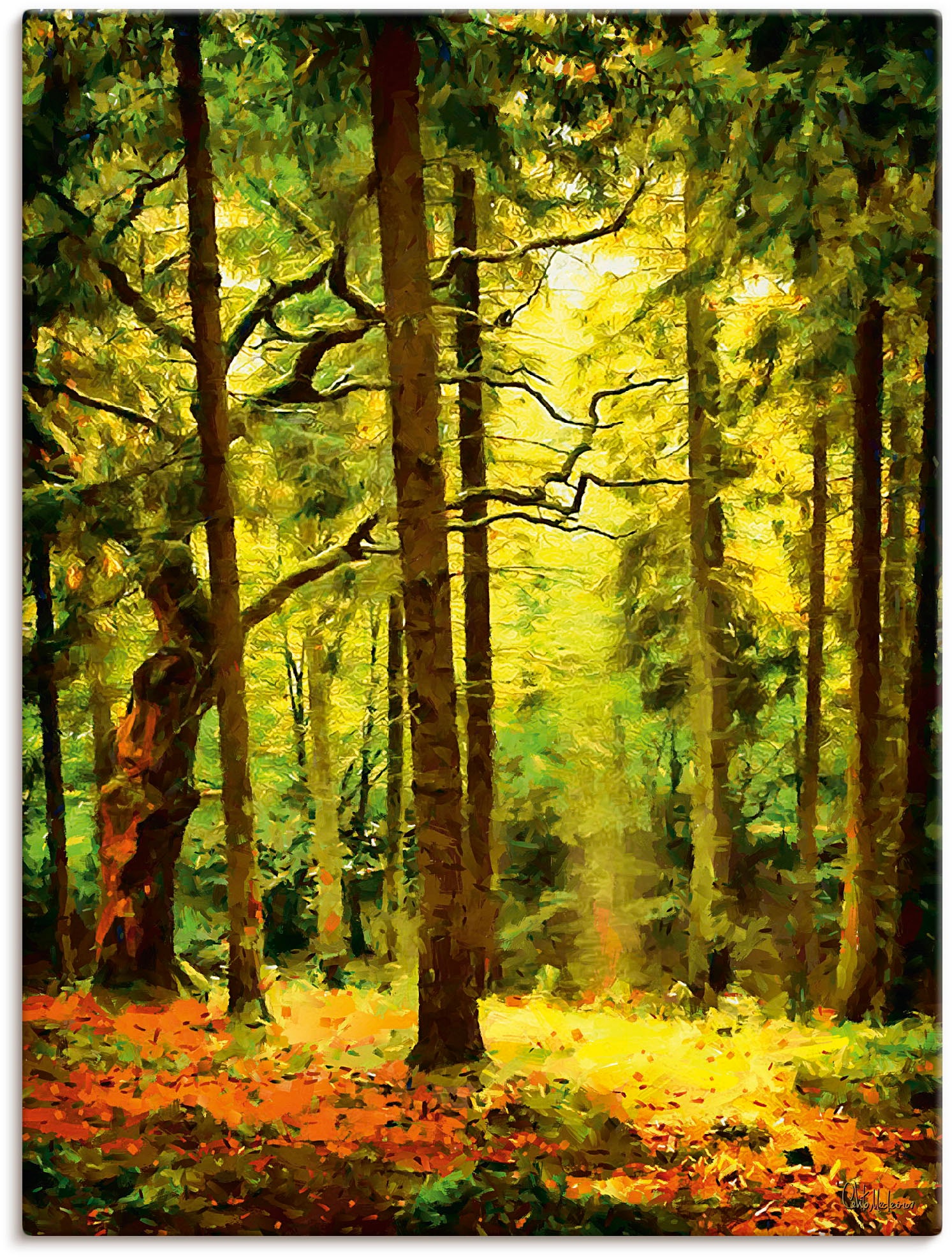 Artland Leinwandbild »Wald II«, Waldbilder, (1 St.), auf Keilrahmen gespannt von Artland