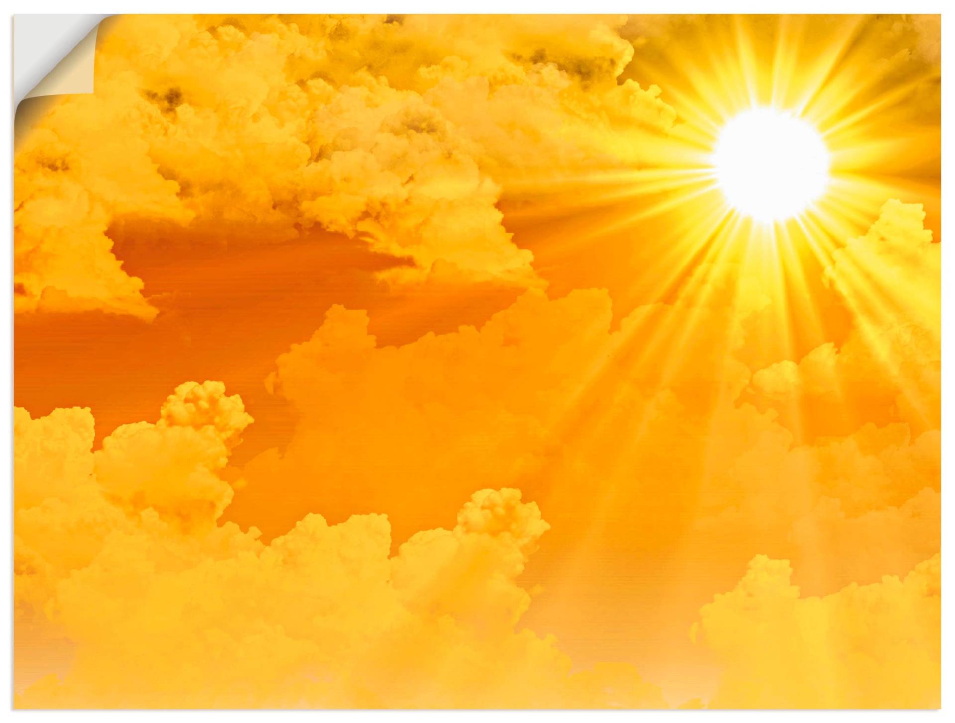 Artland Wandbild »Warme Sonnenstrahlen«, Himmel, (1 St.), als Leinwandbild, Poster, Wandaufkleber in verschied. Grössen von Artland