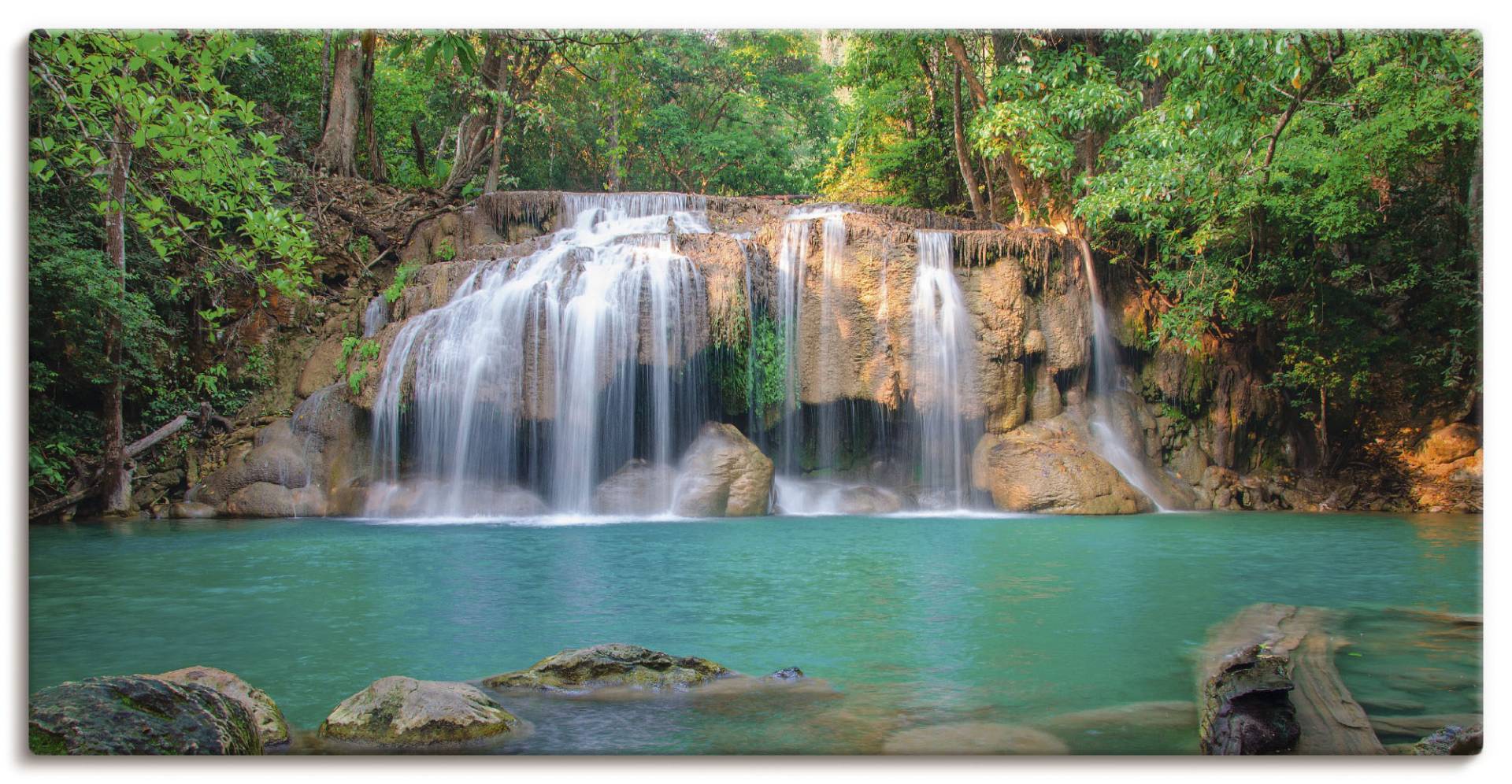 Artland Leinwandbild »Wasserfall im Wald National Park«, Gewässer, (1 St.) von Artland