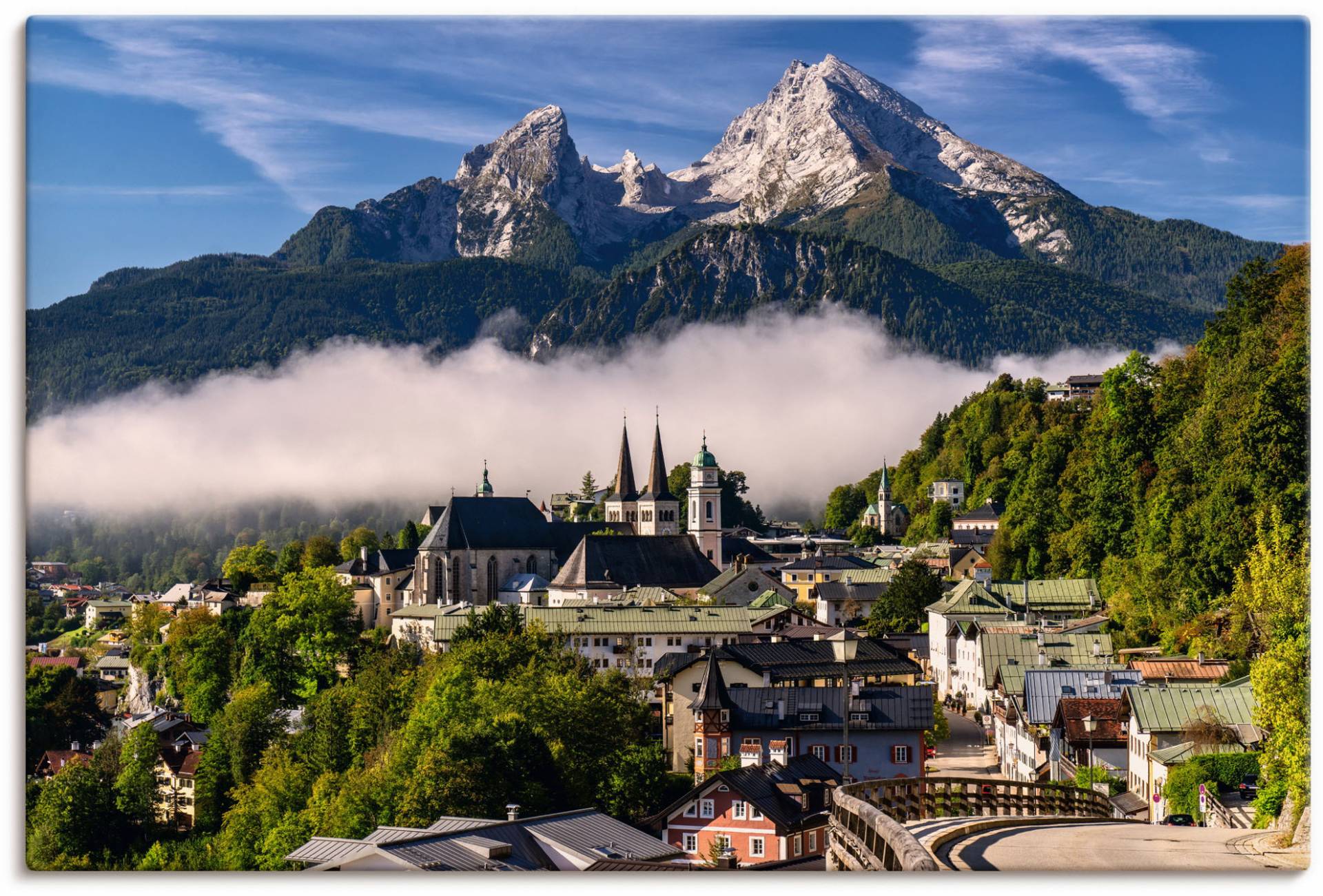 Artland Wandbild »Watzmannblick Berchtesgaden«, Deutschland, (1 St.), als Leinwandbild, Poster in verschied. Grössen von Artland