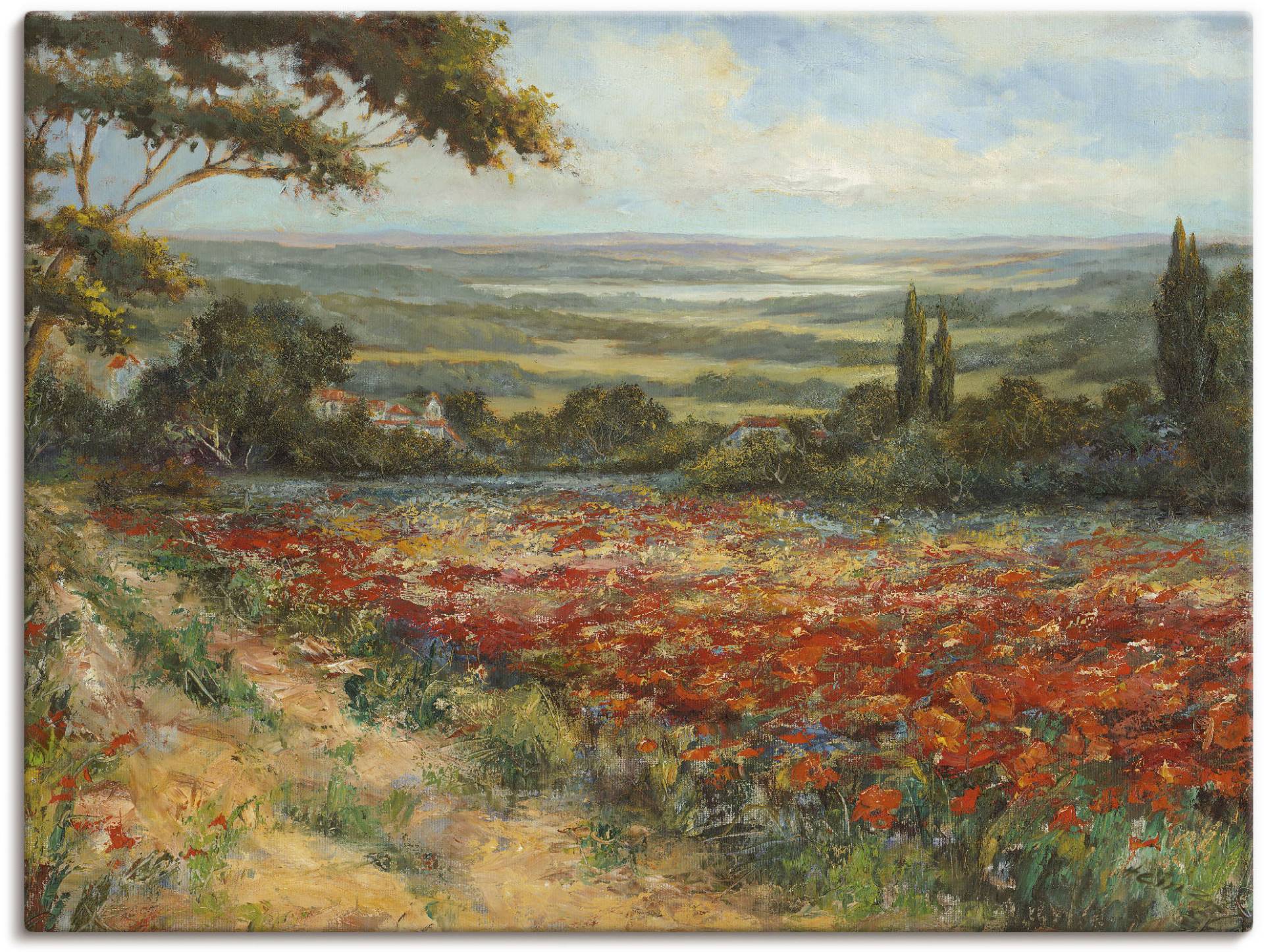 Artland Wandbild »Weg am Mohnfeld«, Wiesen & Bäume, (1 St.), als Leinwandbild, Poster in verschied. Grössen Artland Wandbild »Weg am Mohnfeld«, Wiesen & Bäume, (1 St.), als Leinwandbild, Poster in verschied. Grössen von Artland