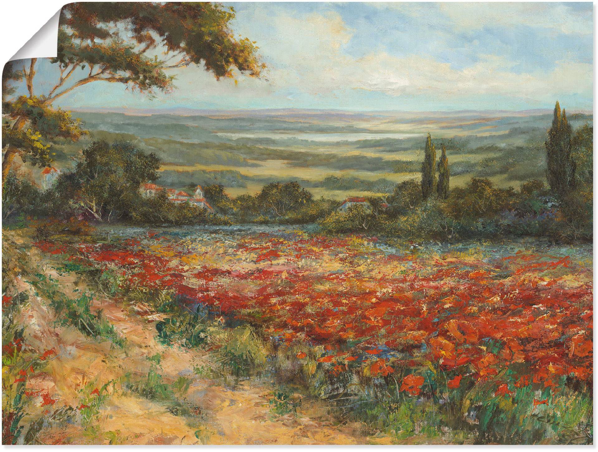 Artland Wandbild »Weg am Mohnfeld«, Wiesen & Bäume, (1 St.), als Leinwandbild, Poster in verschied. Grössen Artland Wandbild »Weg am Mohnfeld«, Wiesen & Bäume, (1 St.), als Leinwandbild, Poster in verschied. Grössen von Artland