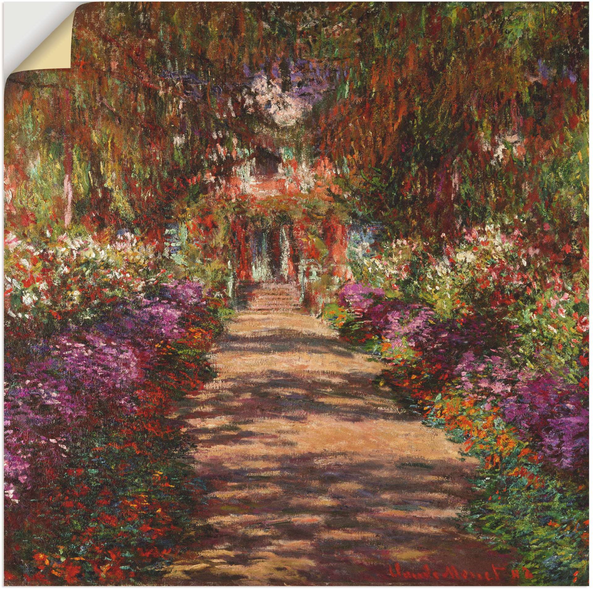 Artland Wandbild »Weg in Monets Garten in Giverny. 1902«, Garten, (1 St.) von Artland