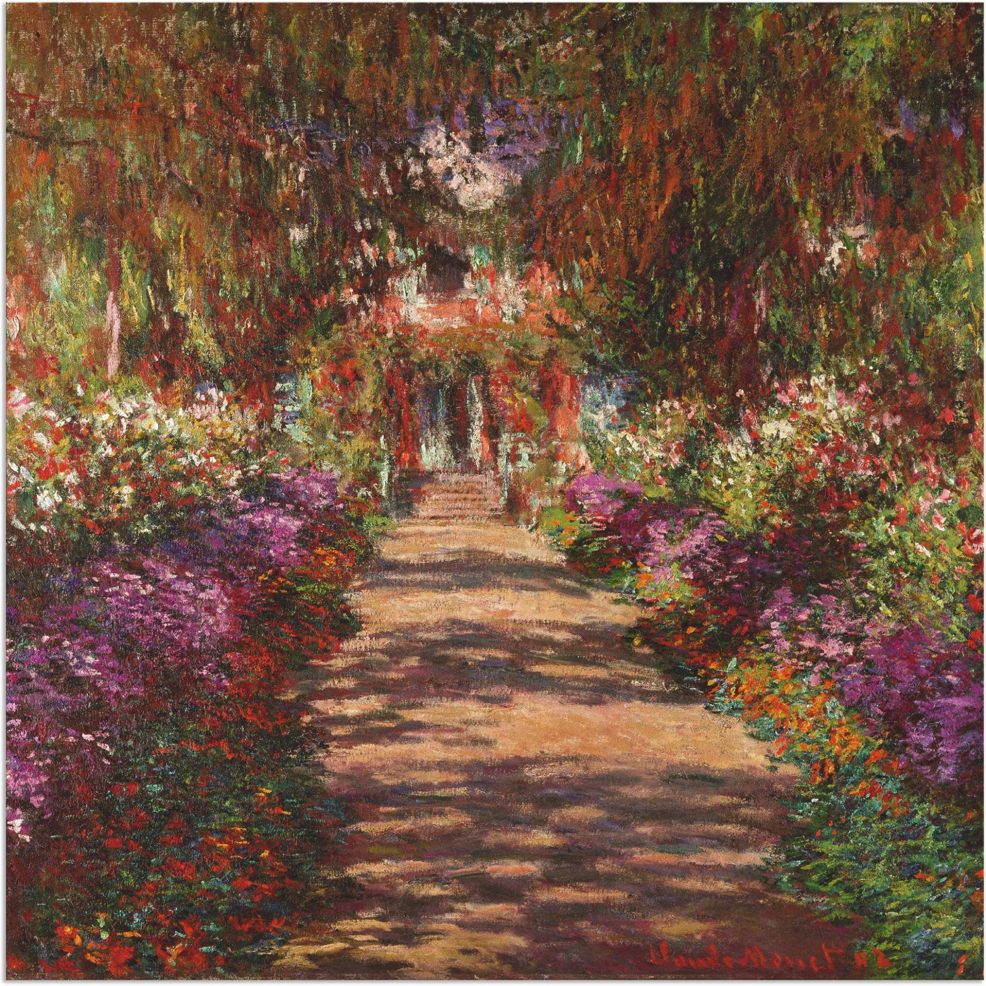 Artland Wandbild »Weg in Monets Garten in Giverny. 1902«, Garten, (1 St.) von Artland