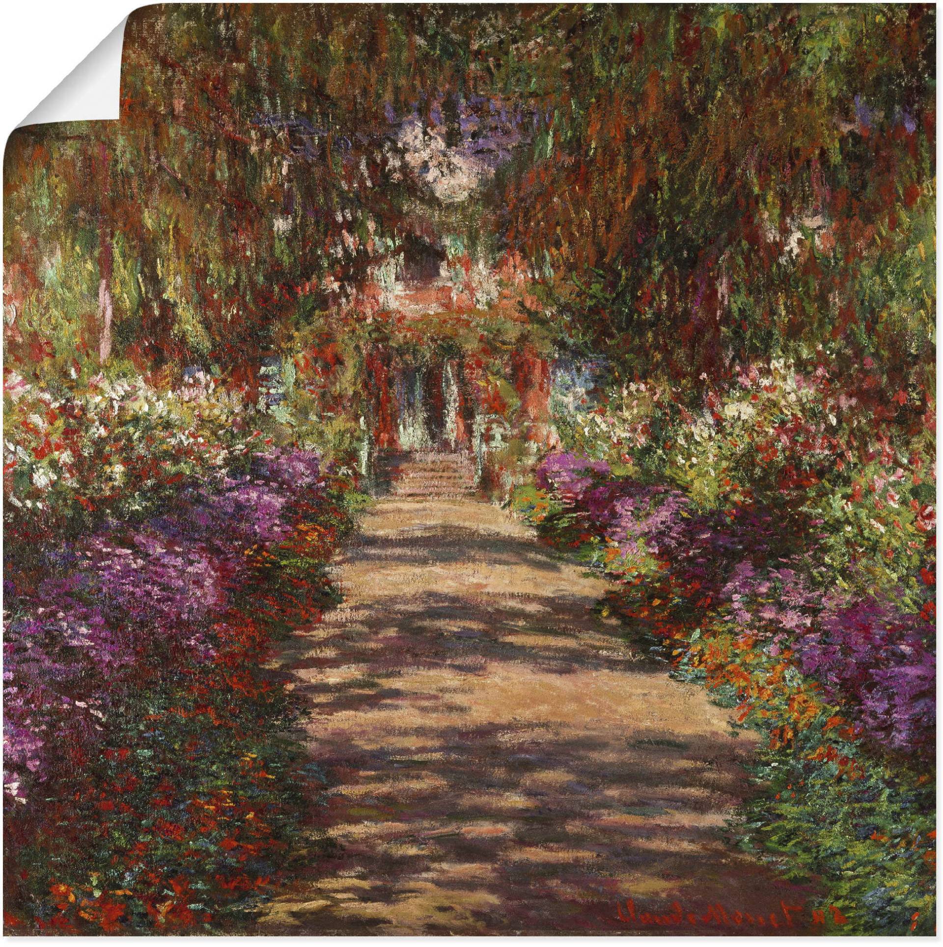 Artland Wandbild »Weg in Monets Garten in Giverny. 1902«, Garten, (1 St.) von Artland