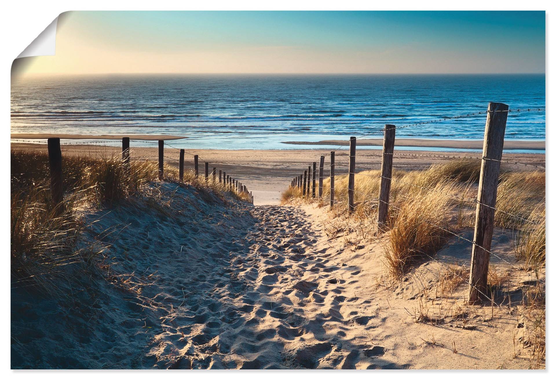 Artland Wandbild »Weg zum Nordseestrand Sonnenuntergang«, Strand, (1 St.), als Alubild, Outdoorbild, Leinwandbild, Poster, Wandaufkleber Artland Wandbild »Weg zum Nordseestrand Sonnenuntergang«, Strand, (1 St.), als Alubild, Outdoorbild, Leinwandbild, Poster, Wandaufkleber von Artland