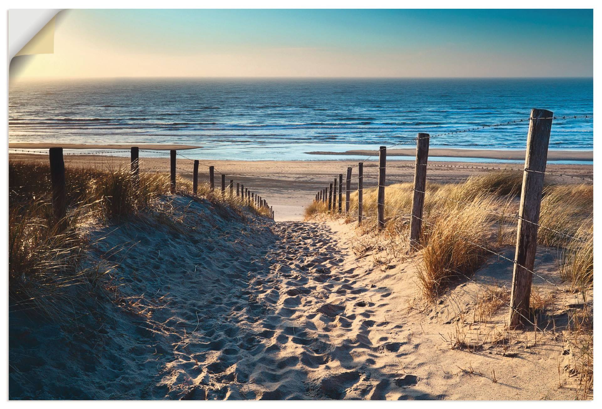 Artland Wandbild »Weg zum Nordseestrand Sonnenuntergang«, Strand, (1 St.) von Artland