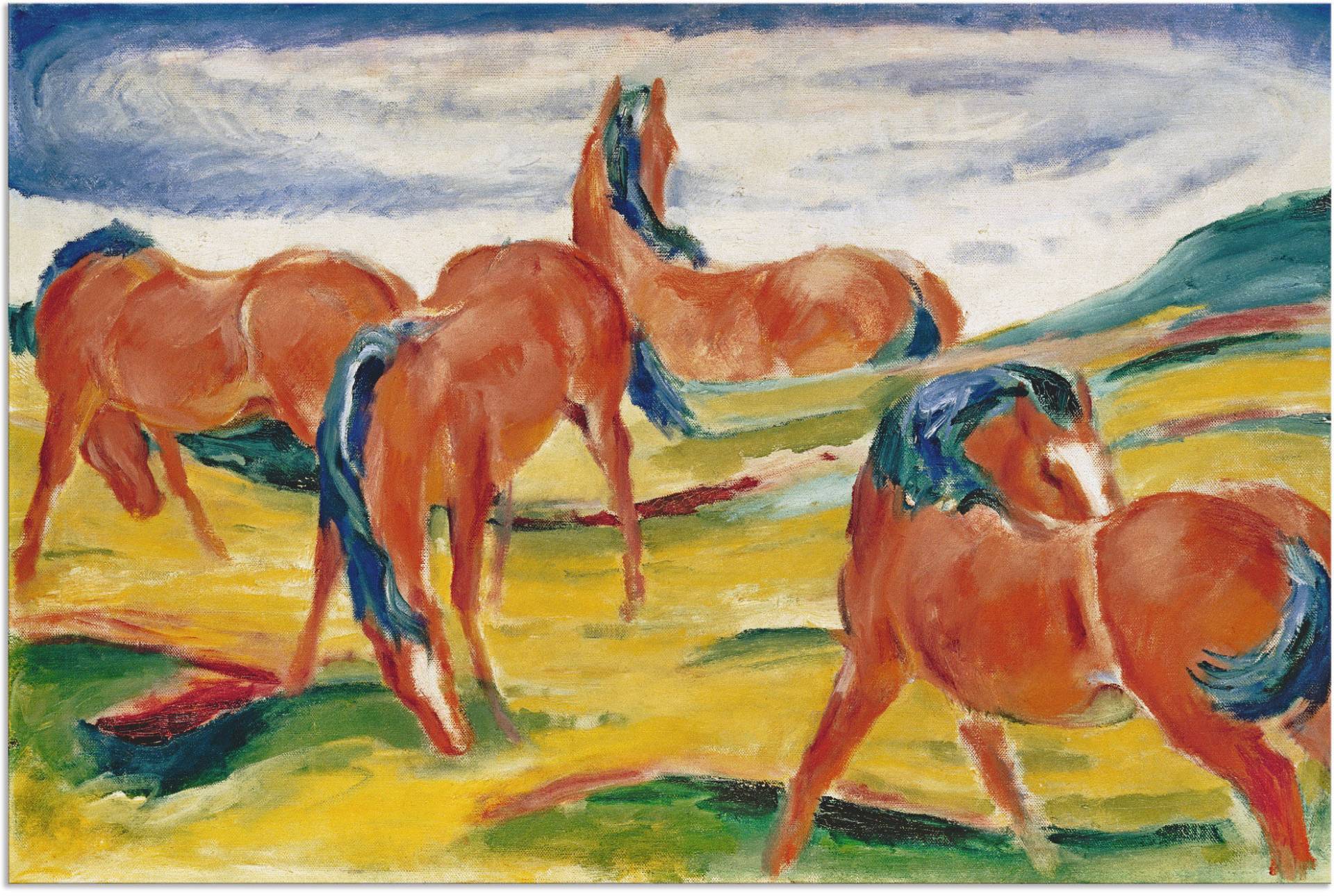 Artland Wandbild »Weidende Pferde III. 1910«, Haustiere, (1 St.) von Artland