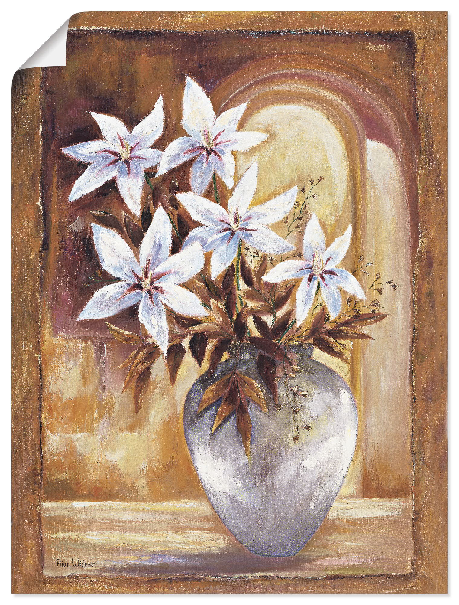 Artland Wandbild »Weisse Blumen in Vase II«, Blumen, (1 St.) von Artland
