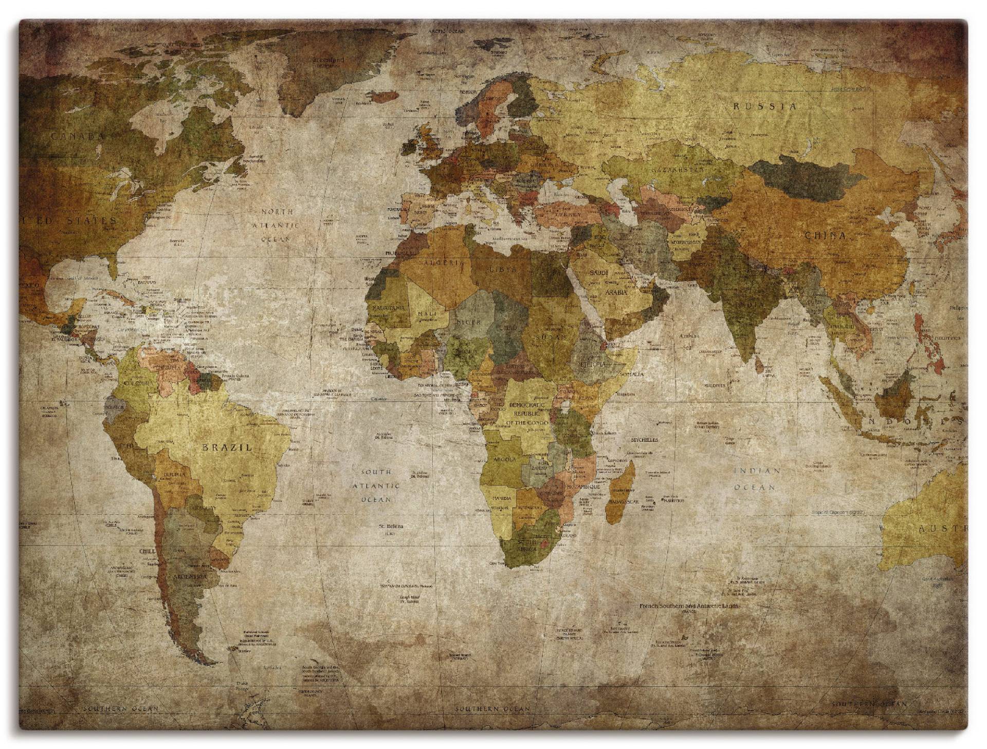 Artland Wandbild »Weltkarte«, Landkarten, (1 St.) von Artland