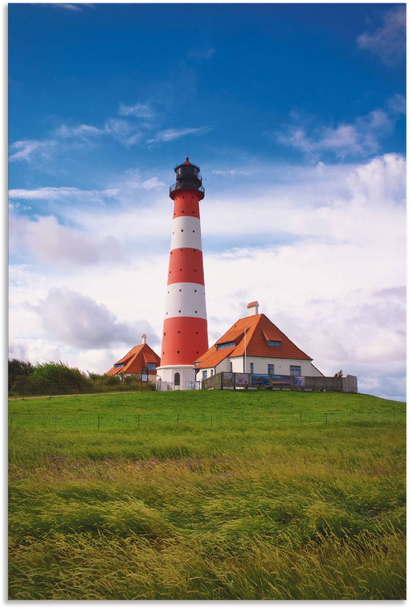 Artland Wandbild »Westerhever Leuchtturm«, Gebäude, (1 St.), als Alubild, Outdoorbild, Leinwandbild, Poster in verschied. Grössen von Artland