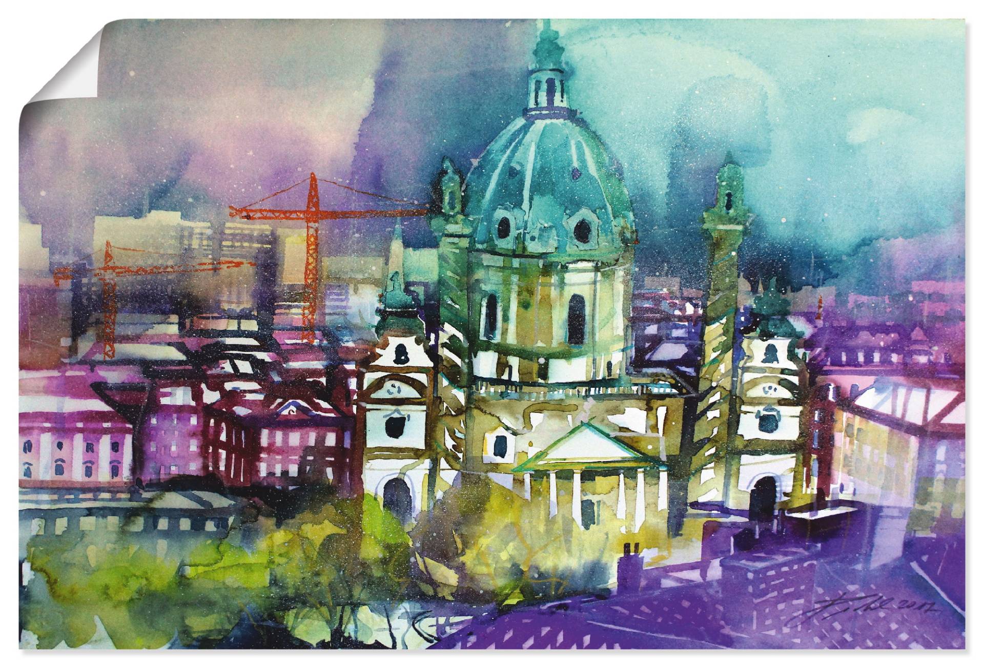 Artland Poster »Wien, Dächer mit Karlskirche«, Österreich, (1 St.), als Alubild, Leinwandbild, Wandaufkleber oder Poster in versch. Grössen Artland Poster »Wien, Dächer mit Karlskirche«, Österreich, (1 St.), als Alubild, Leinwandbild, Wandaufkleber oder Poster in versch. Grössen von Artland