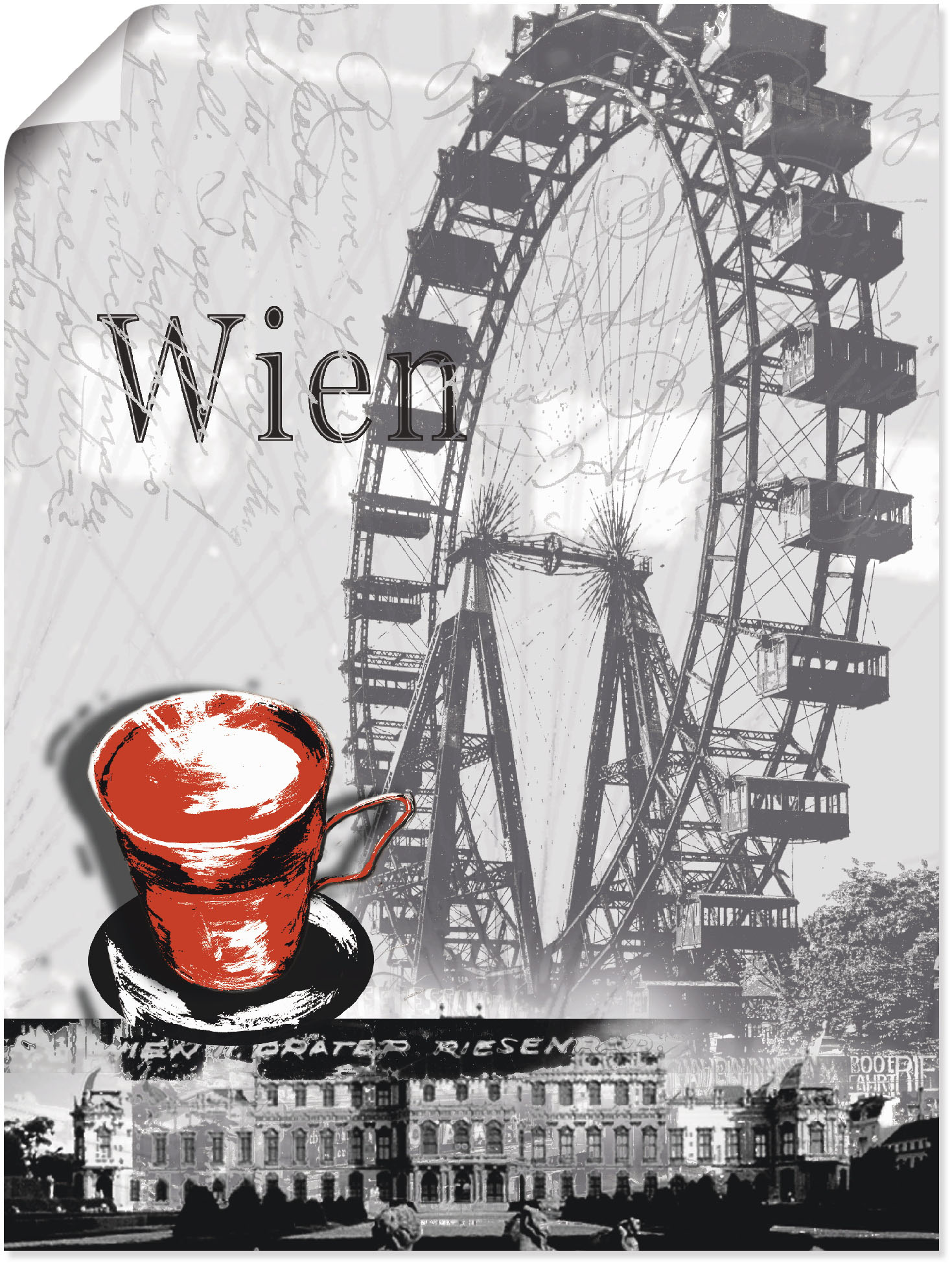 Artland Wandbild »Wien - Melange - Kaffee«, Gebäude, (1 St.), als Alubild, Outdoorbild, Leinwandbild, Poster in verschied. Grössen Artland Wandbild »Wien - Melange - Kaffee«, Gebäude, (1 St.), als Alubild, Outdoorbild, Leinwandbild, Poster in verschied. Grössen von Artland