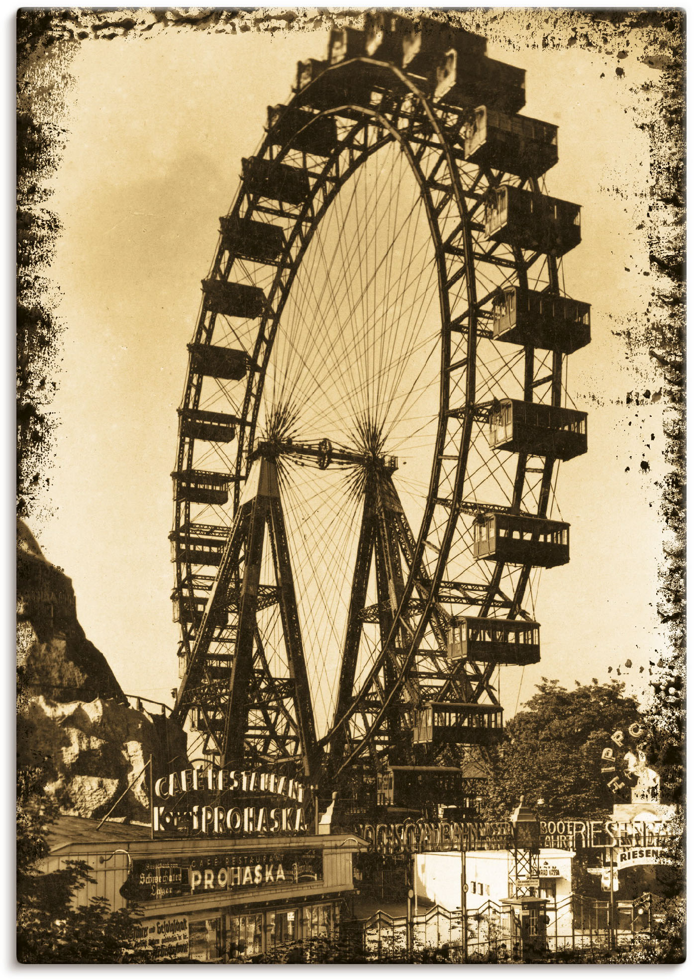 Artland Wandbild »Wien - Prater«, Gebäude, (1 St.), als Leinwandbild, Poster in verschied. Grössen von Artland