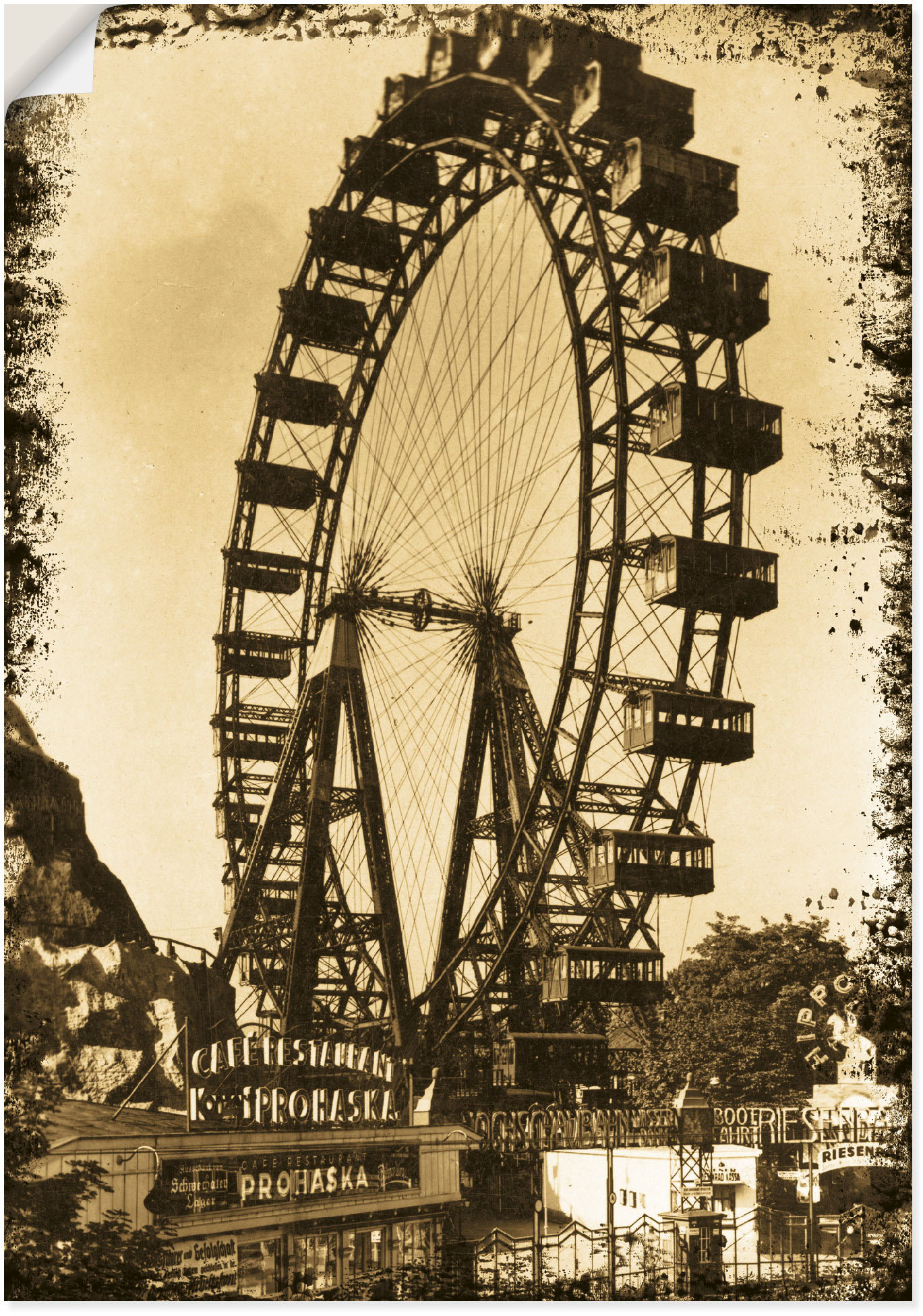 Artland Wandbild »Wien - Prater«, Gebäude, (1 St.) von Artland