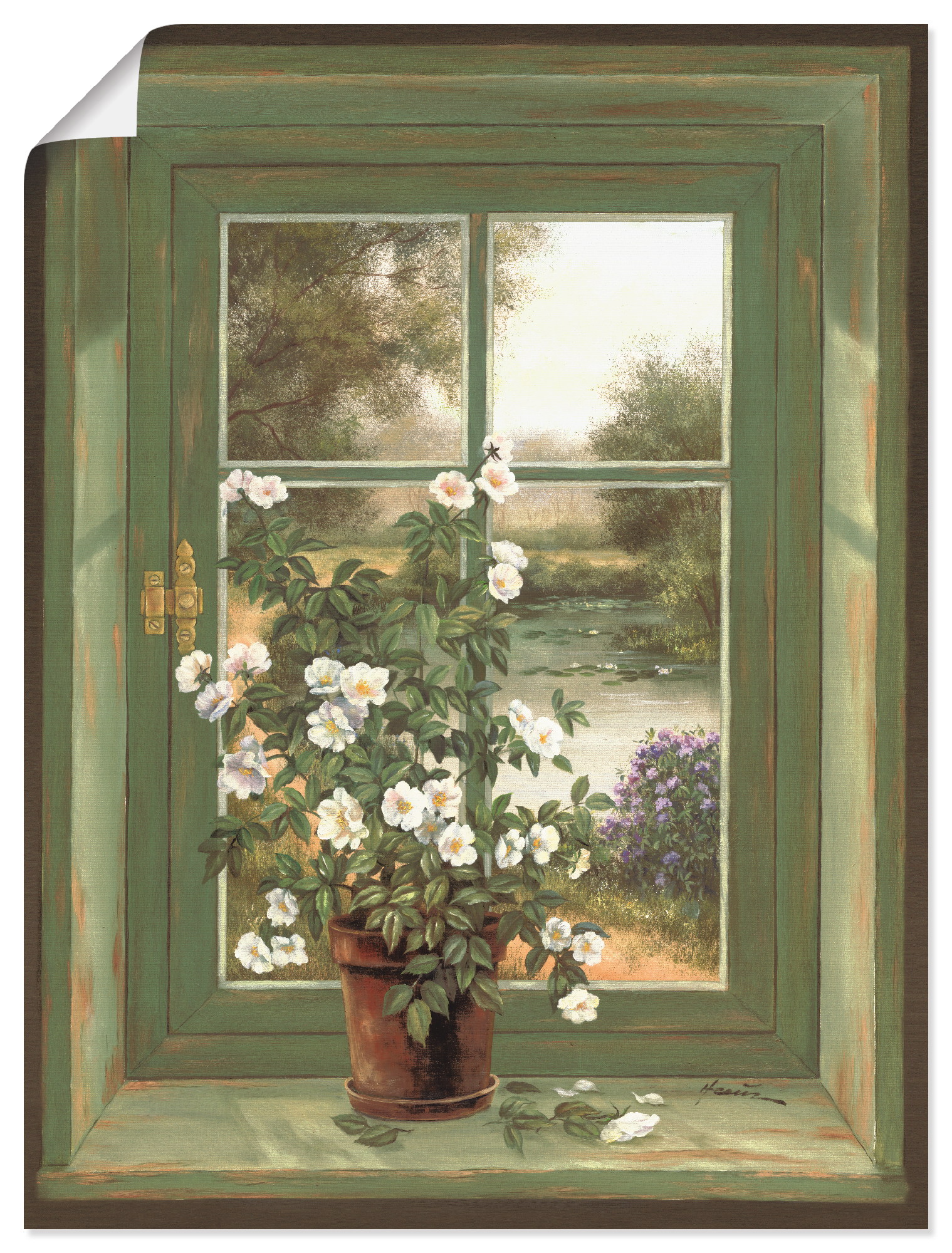 Artland Wandbild »Wildrosen am Fenster«, Arrangements, (1 St.) von Artland