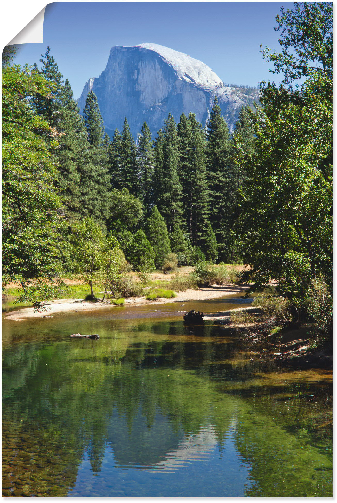 Artland Wandbild »Yosemite Valley Half Dome River of Mercy«, Gewässer, (1 St.), als Alubild, Outdoorbild, Leinwandbild, Poster in verschied. Grössen von Artland
