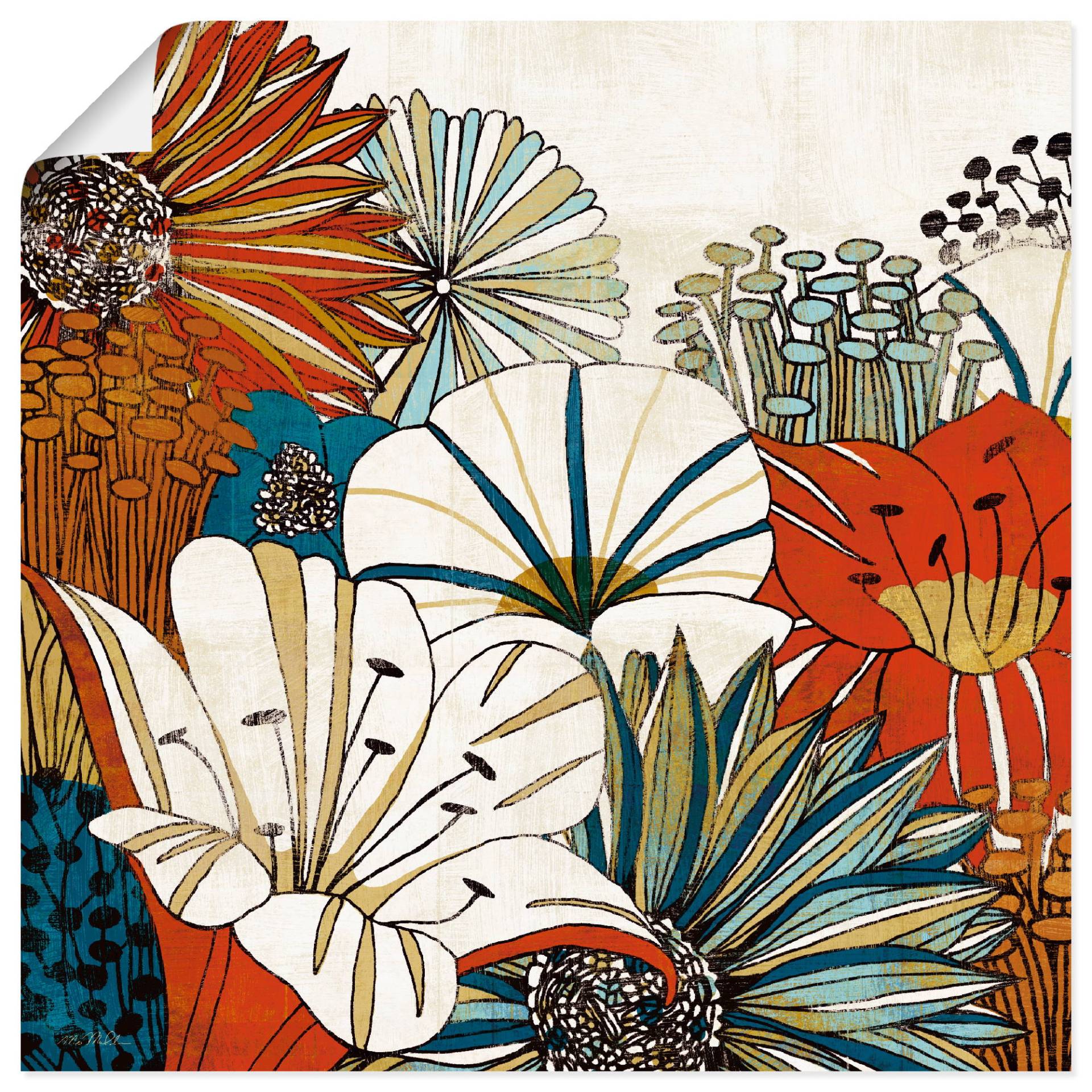 Artland Wandbild »Zeitgenössischer Garten I«, Blumen, (1 St.), als Leinwandbild, Poster in verschied. Grössen Artland Wandbild »Zeitgenössischer Garten I«, Blumen, (1 St.), als Leinwandbild, Poster in verschied. Grössen von Artland