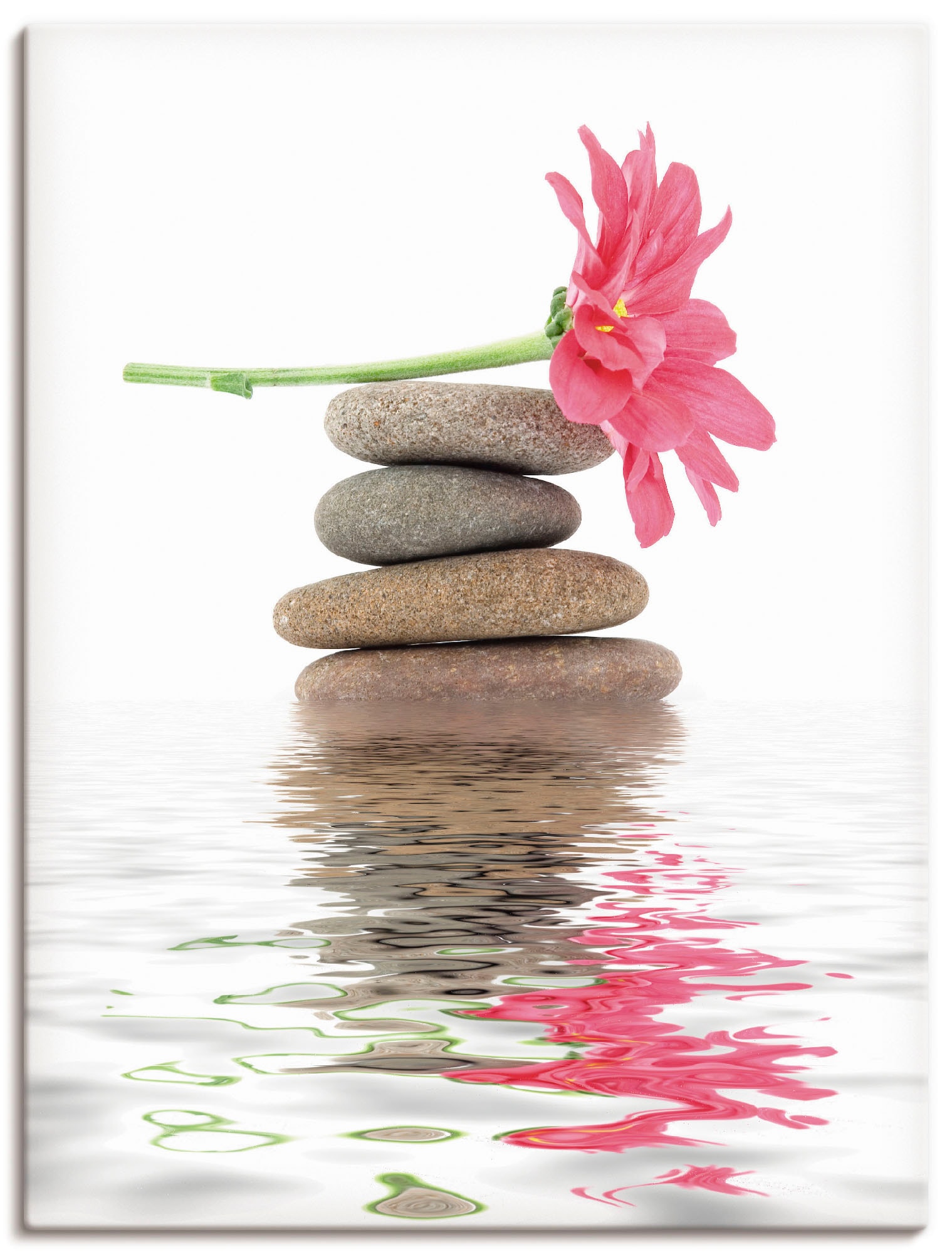 Artland Wandbild »Zen Spa Steine mit Blumen I«, Zen, (1 St.) von Artland