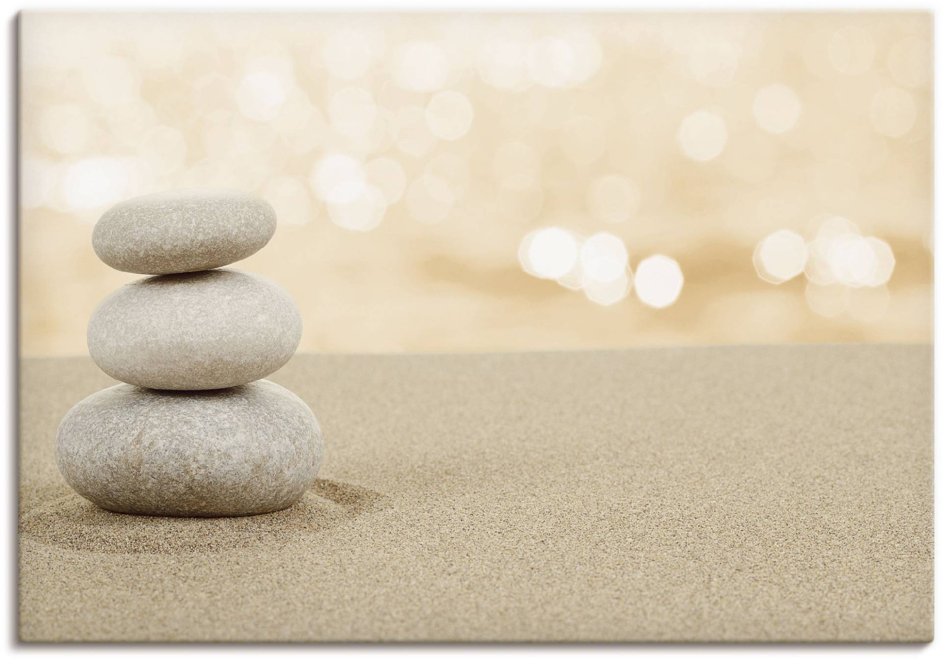 Artland Wandbild »Zen Steine im Sand«, Zen, (1 St.), als Leinwandbild, Poster in verschied. Grössen Artland Wandbild »Zen Steine im Sand«, Zen, (1 St.), als Leinwandbild, Poster in verschied. Grössen von Artland
