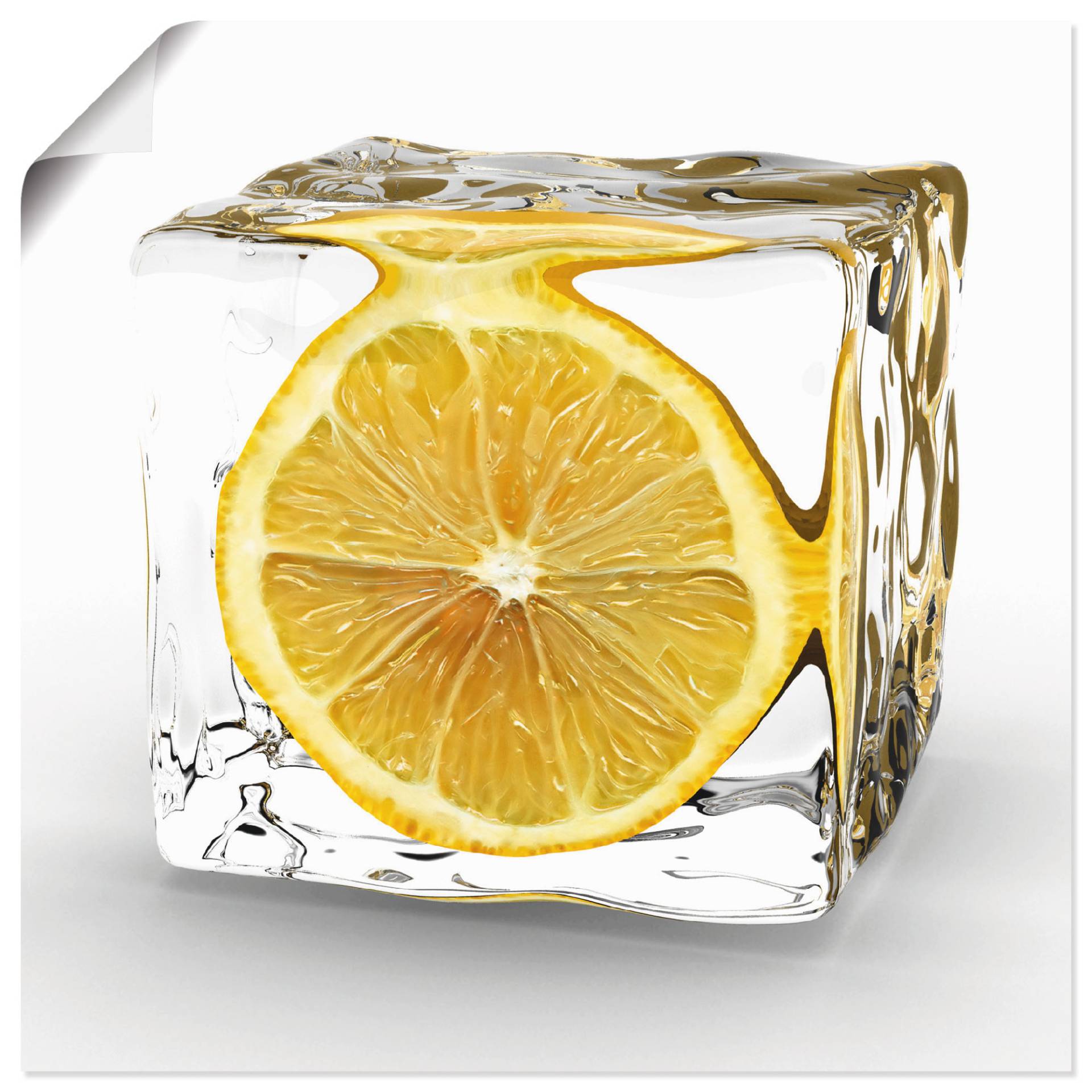 Artland Wandbild »Zitrone im Eiswürfel«, Lebensmittel, (1 St.) von Artland